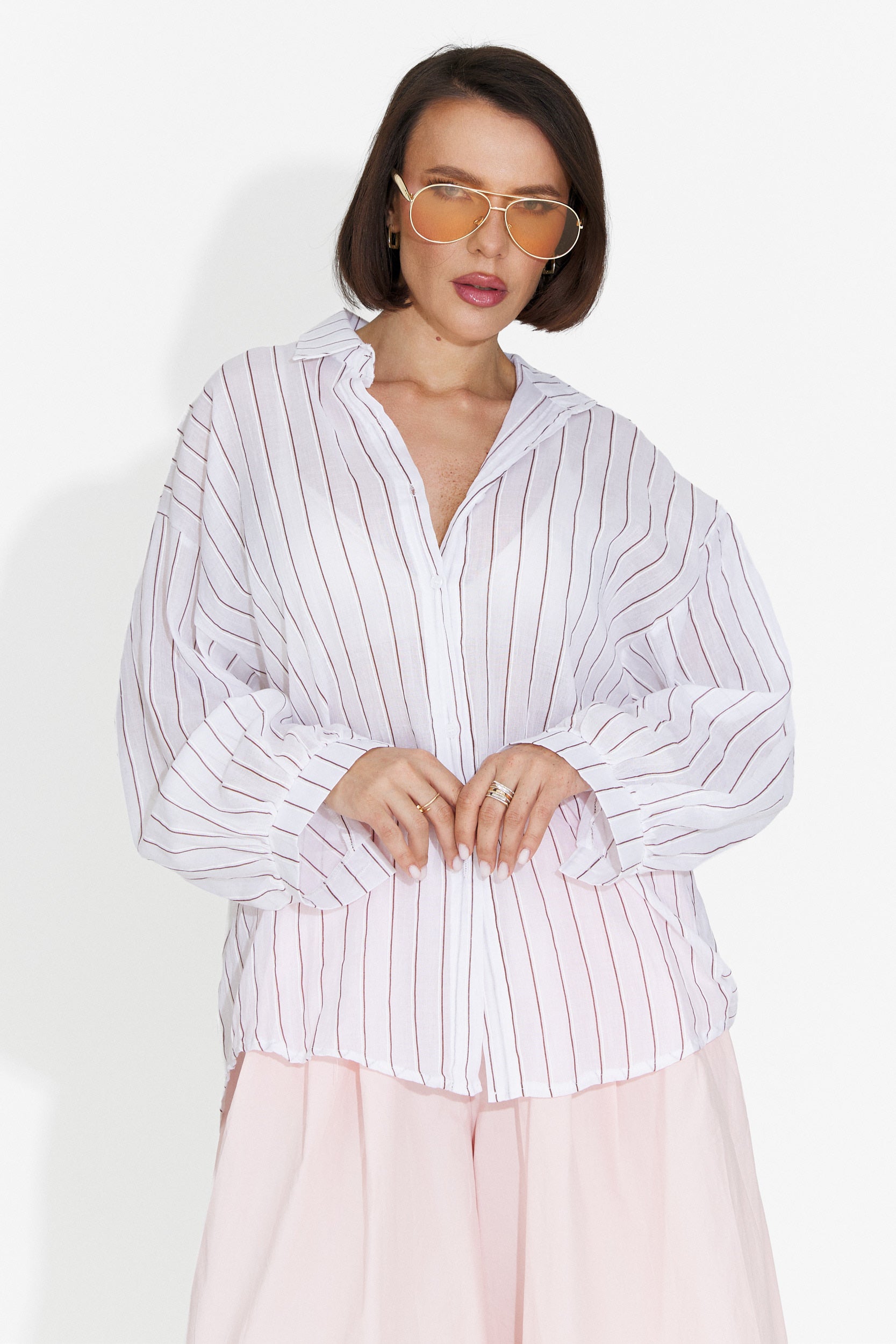 Camasa dama casual alba Fenday Bogas