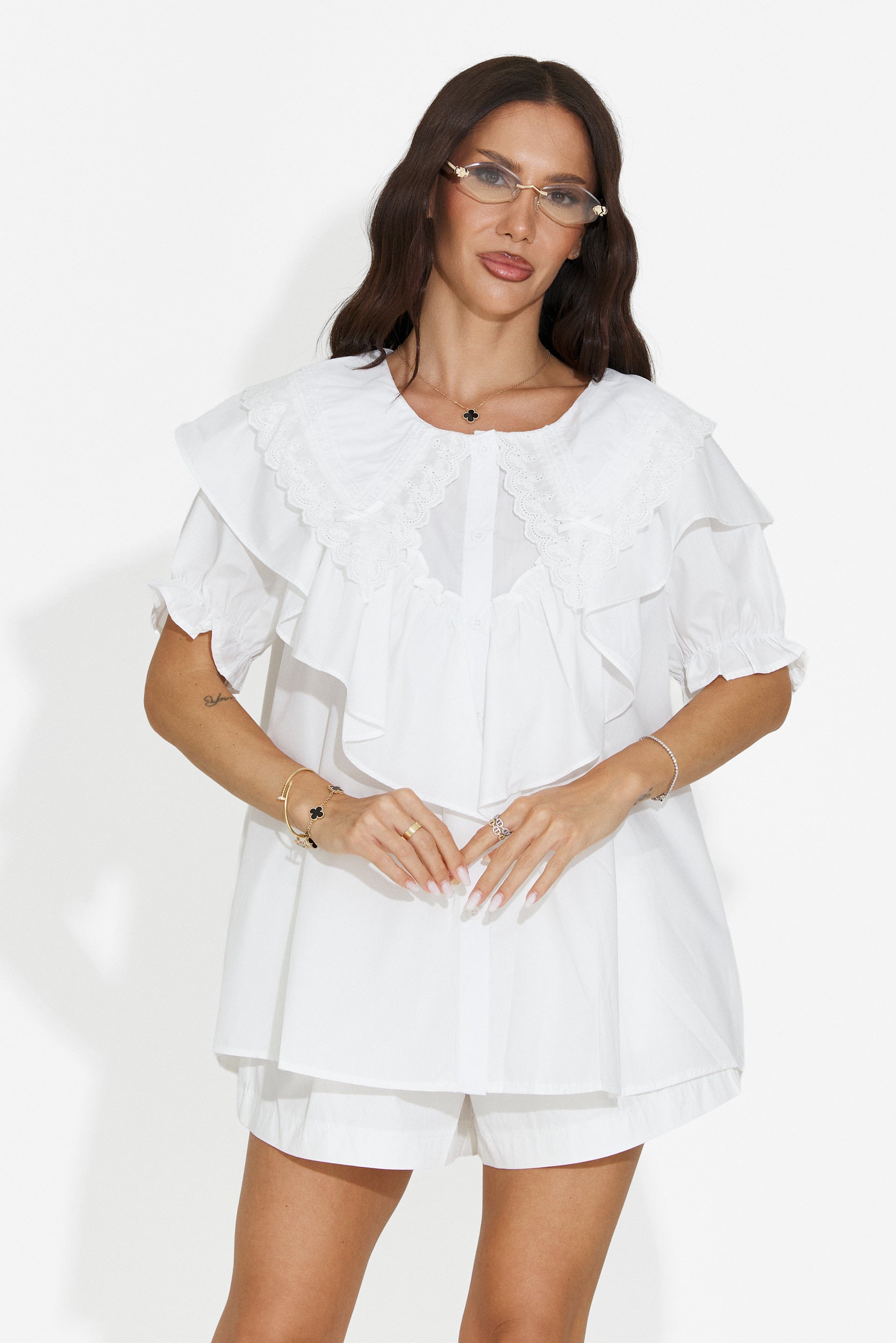 Camasa dama casual alba Karlasia Bogas