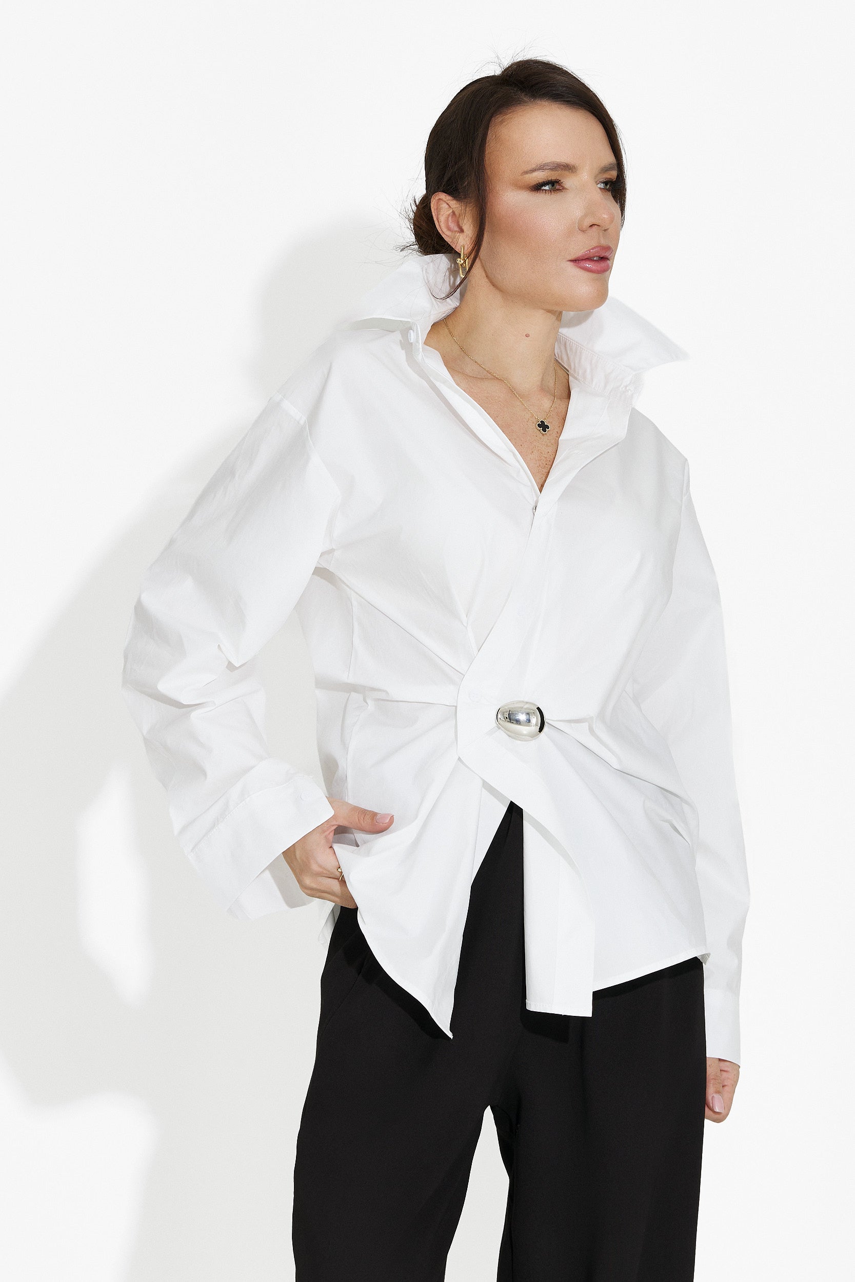 Women's Casual White Shirt Melynda Bogas