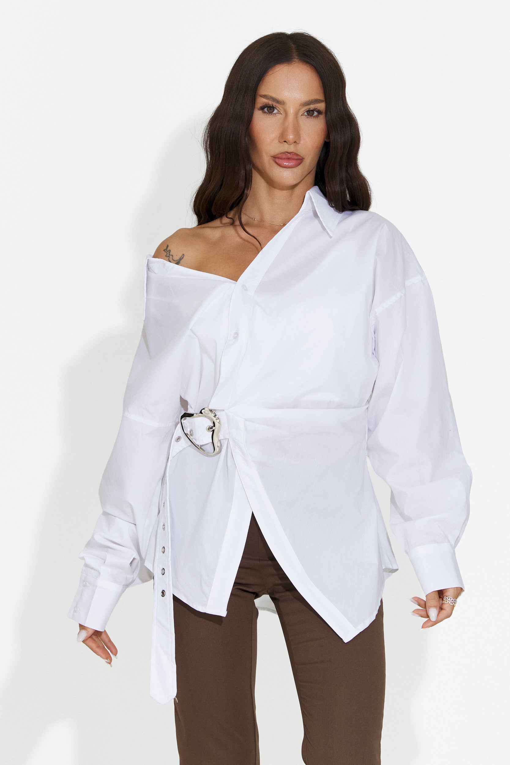 Camasa dama casual alba Zunaria Bogas