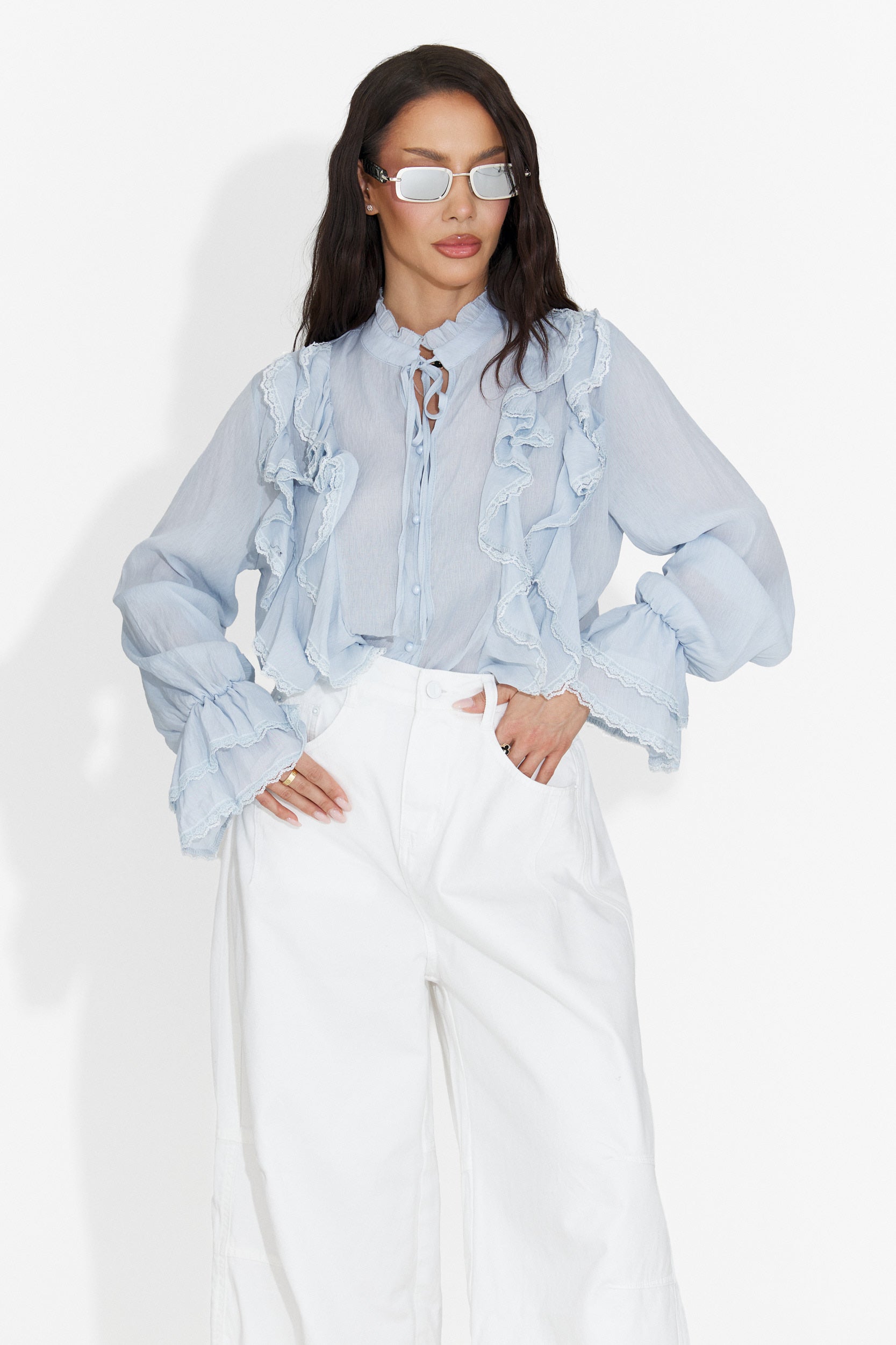 Camasa dama casual bleu Alcadia Bogas