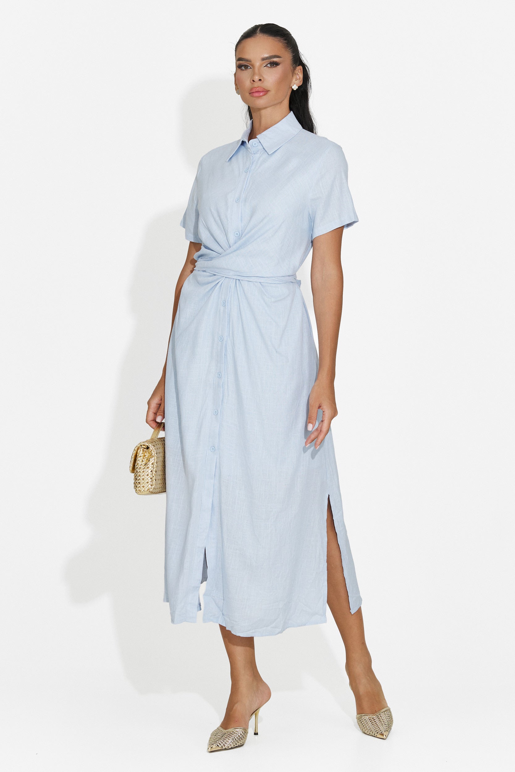 Camasa dama casual bleu Genoma Bogas