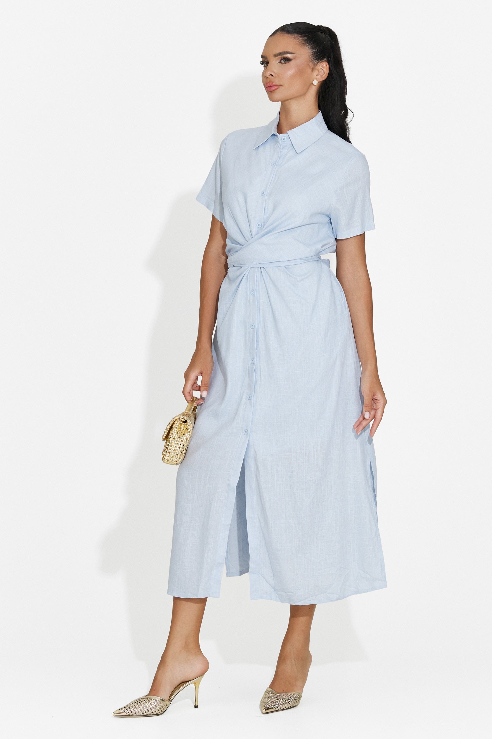 Camasa dama casual bleu Genoma Bogas