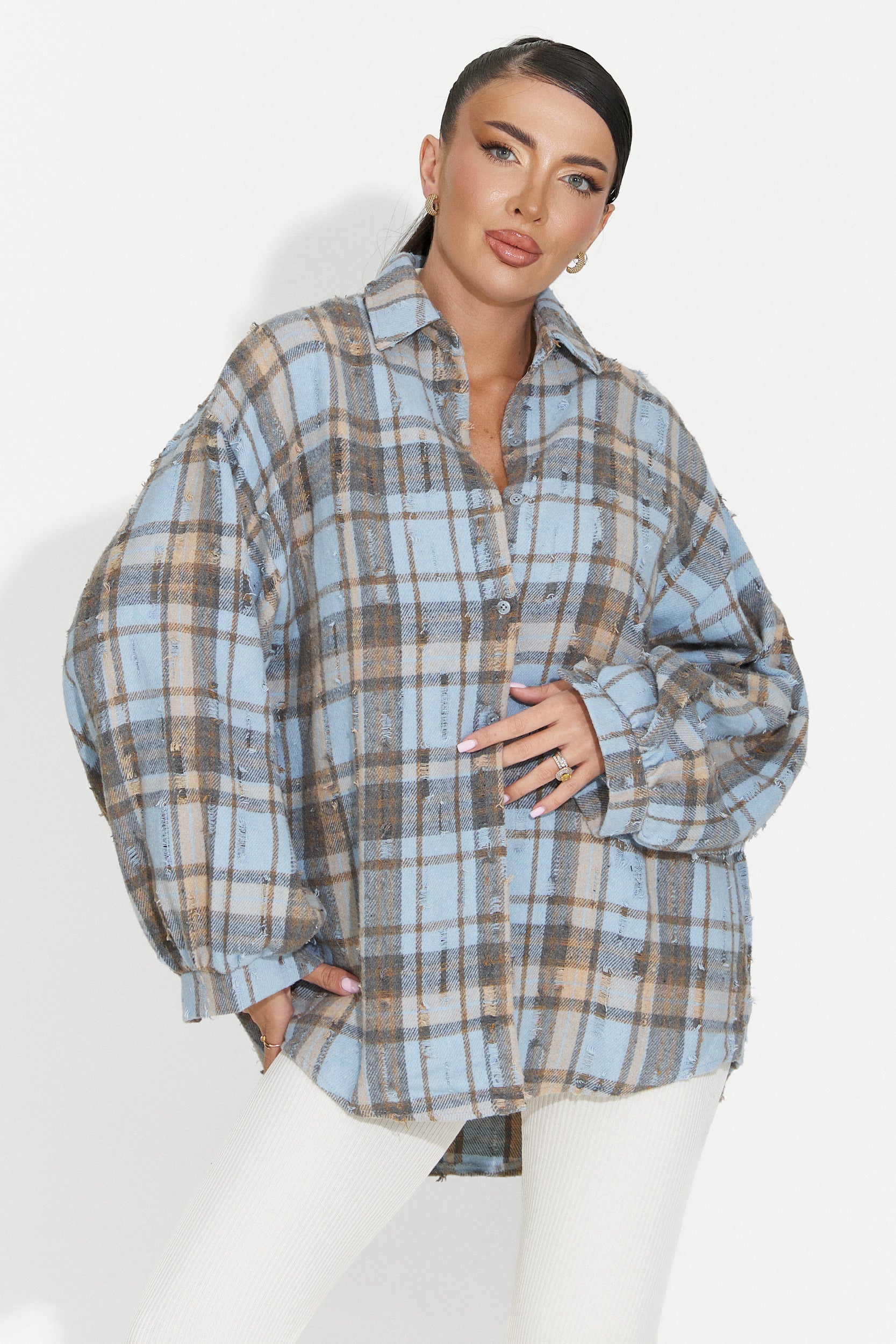 Women's casual light blue shirt Jasara Bogas