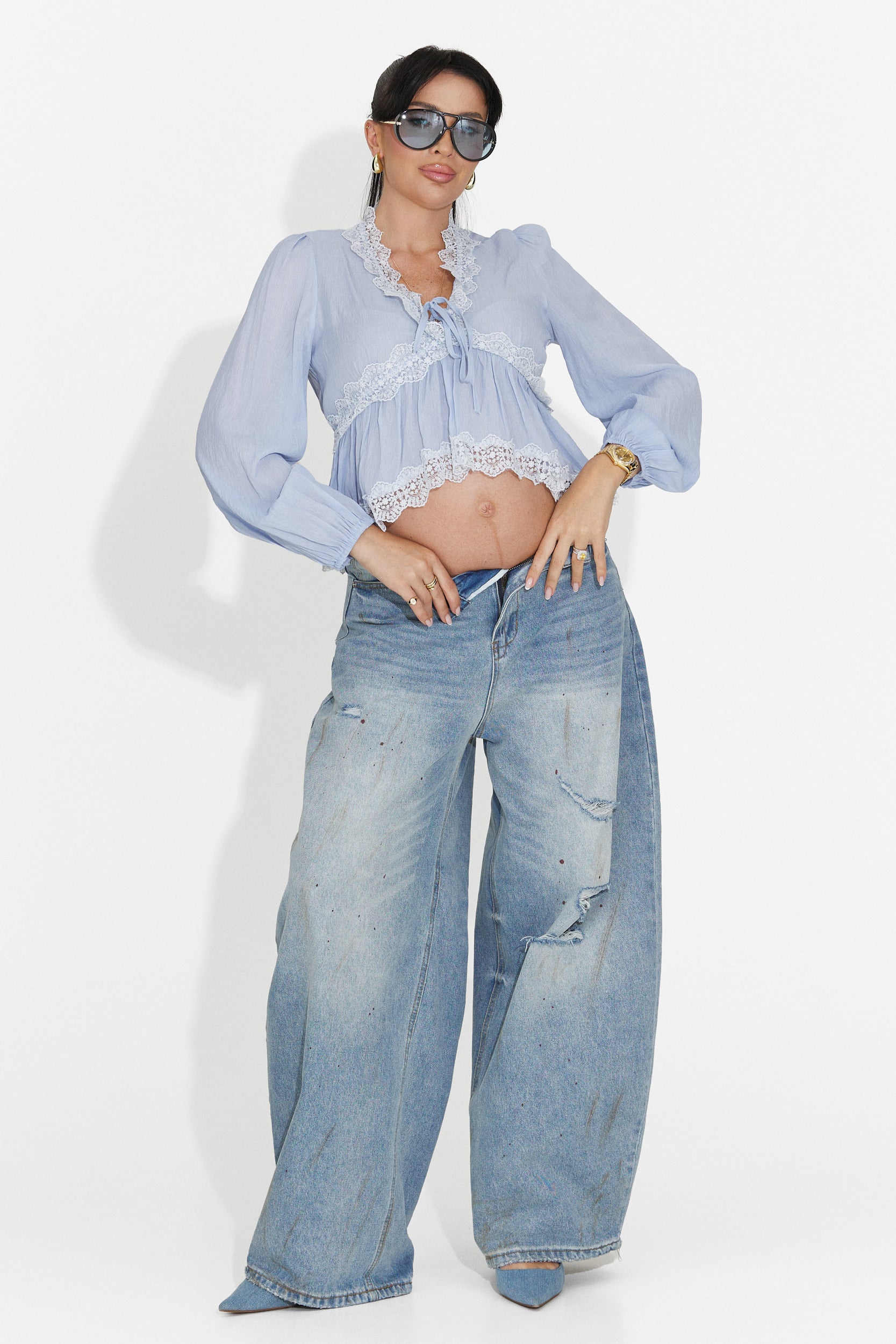 Camasa dama casual bleu Seliona Bogas