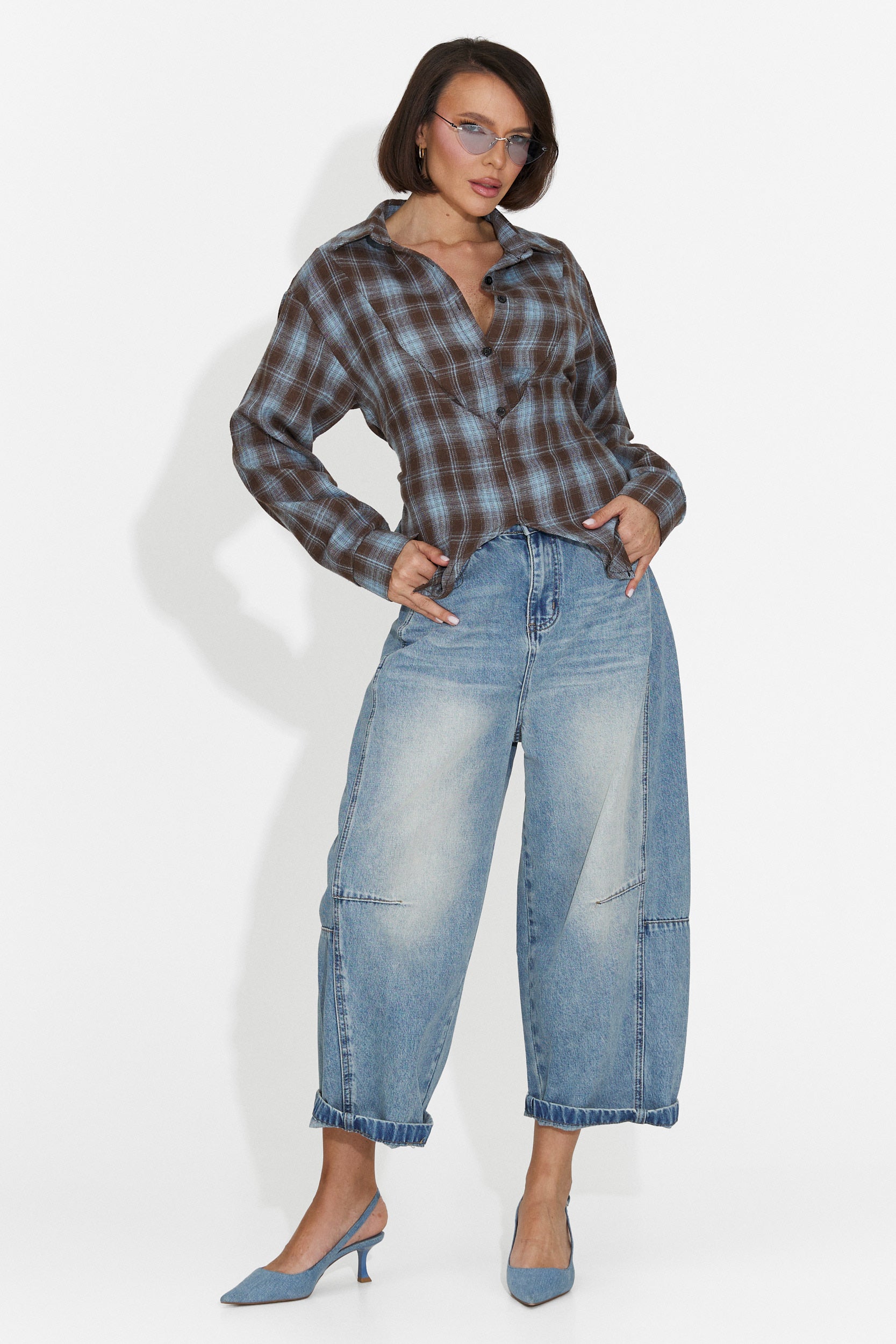 Camasa dama casual bleu Tamalia Bogas