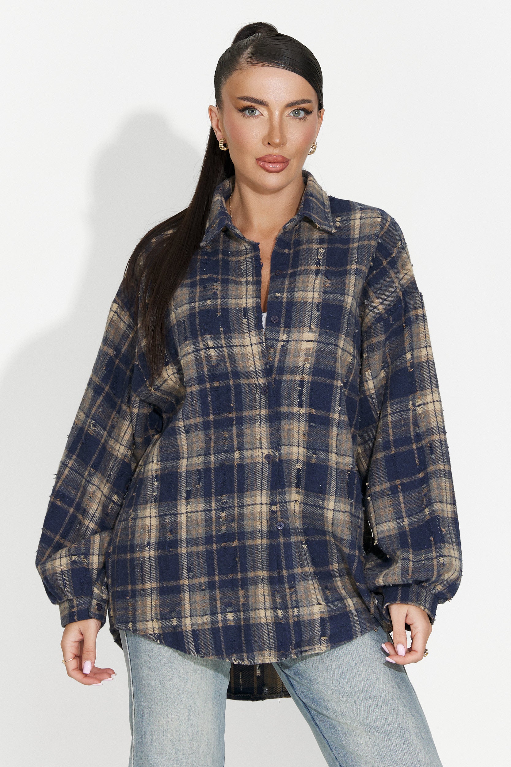 Women's casual navy blue shirt Jasara Bogas