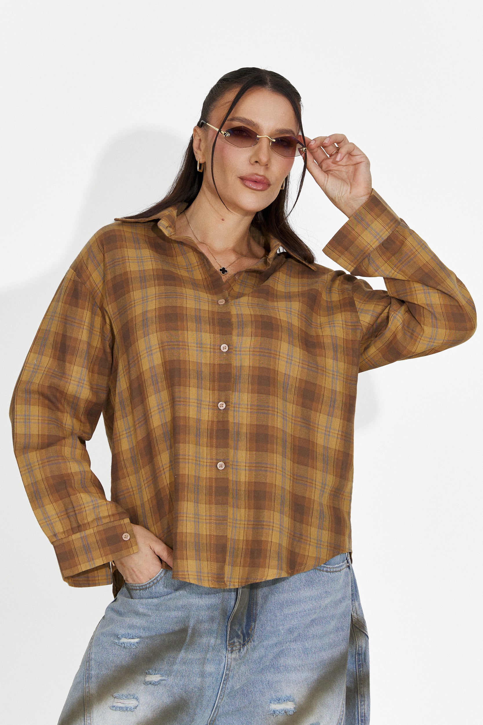 Camasa dama casual galbena Barcely Bogas