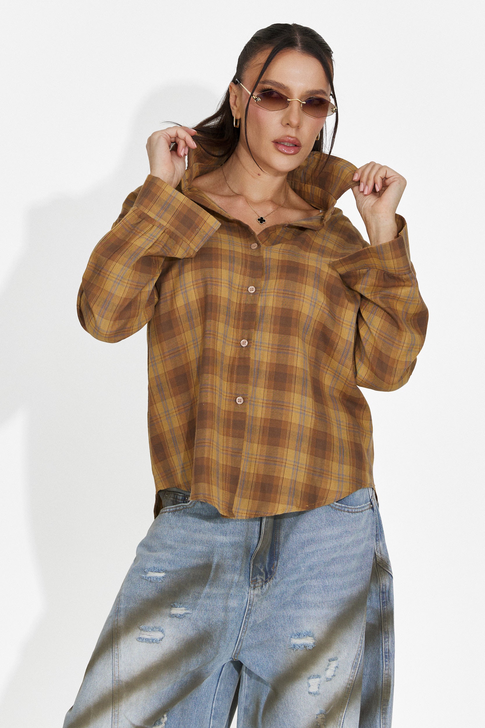 Camasa dama casual galbena Barcely Bogas