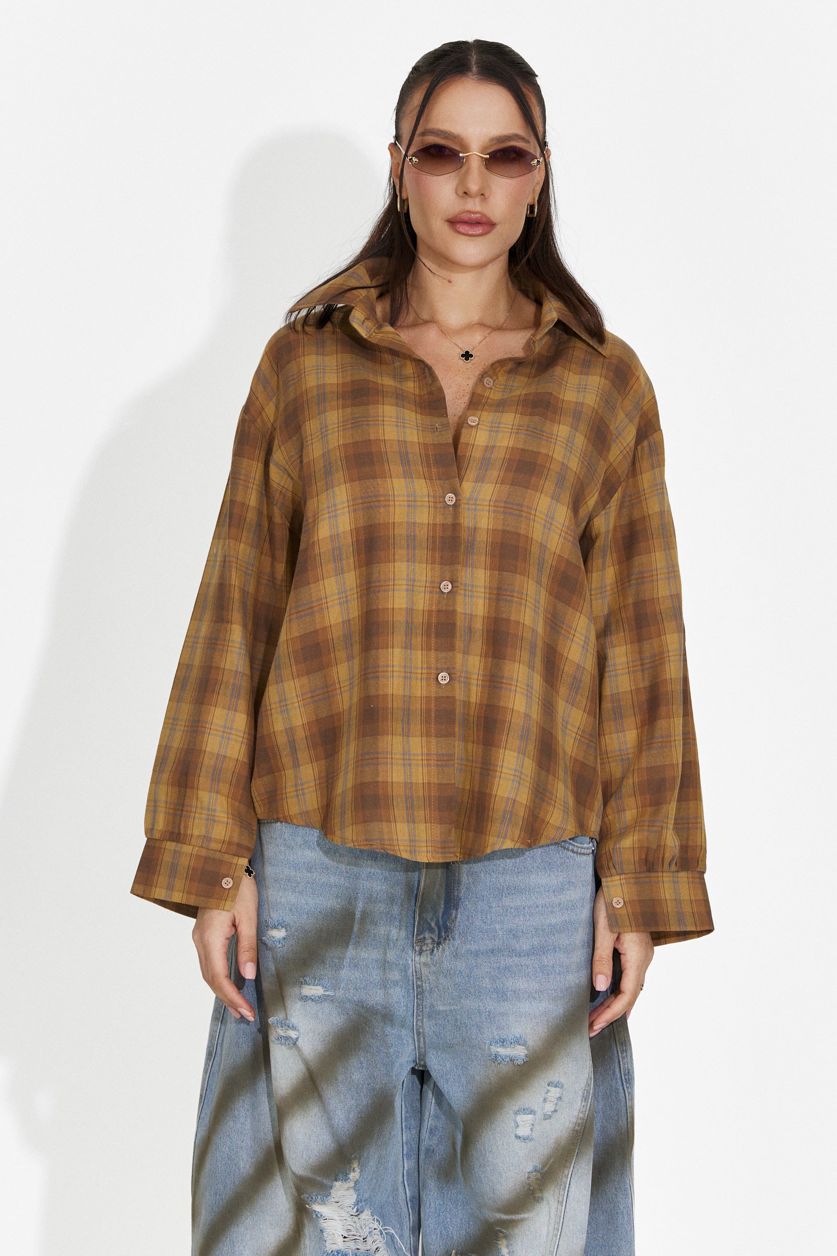 Camasa dama casual galbena Barcely Bogas