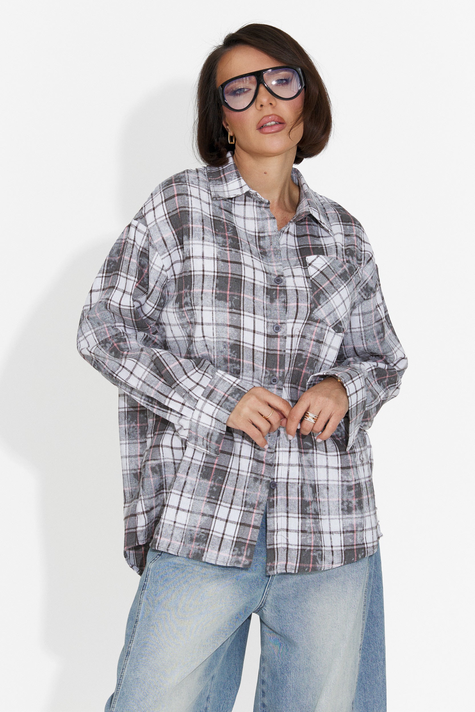 Camasa dama casual gri Adelyma Bogas