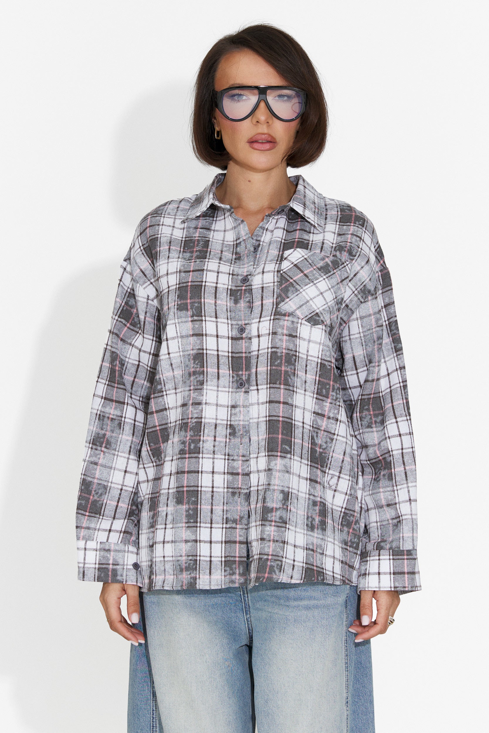Camasa dama casual gri Adelyma Bogas