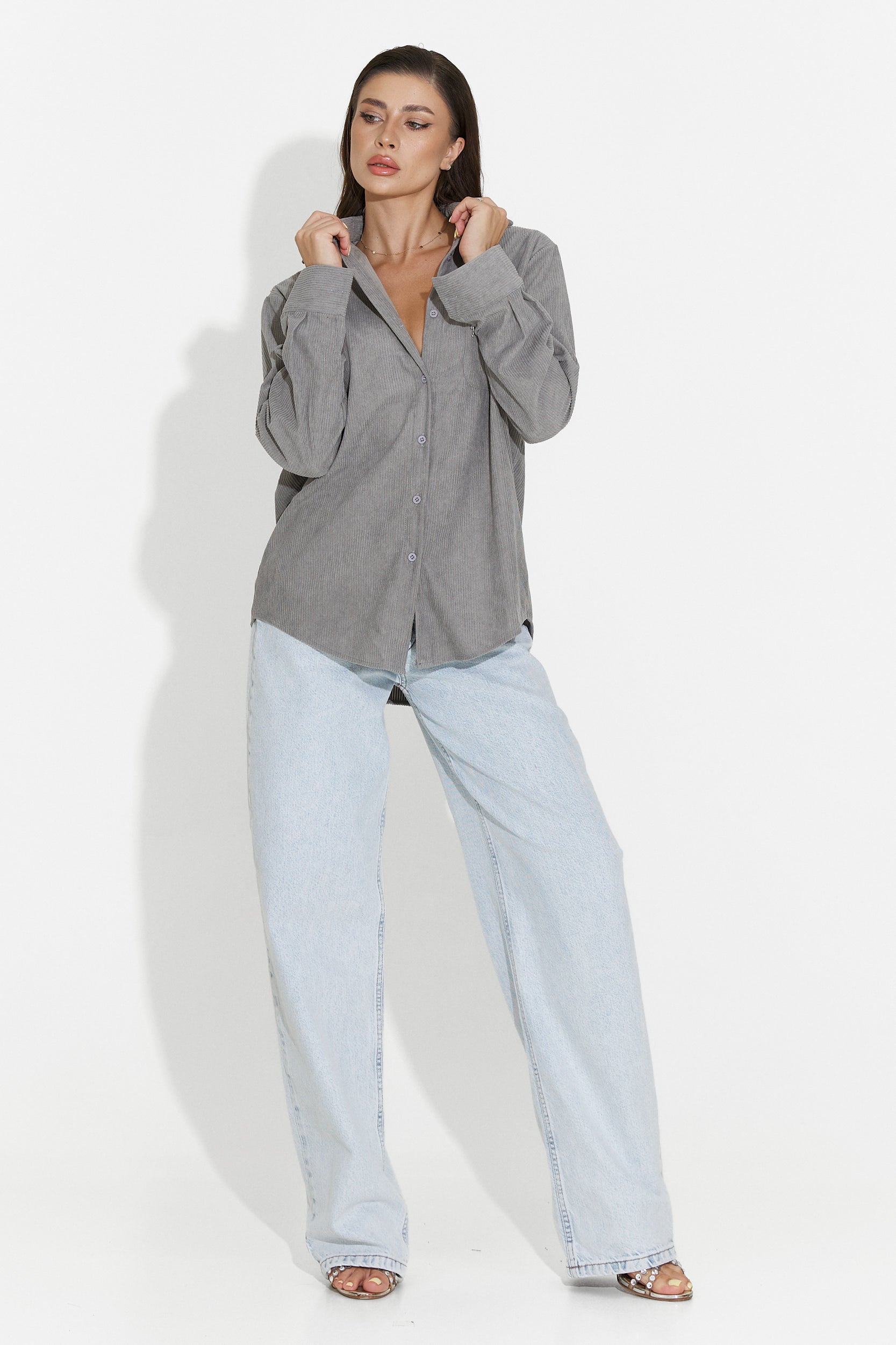 Women's casual gray shirt Deliora Bogas