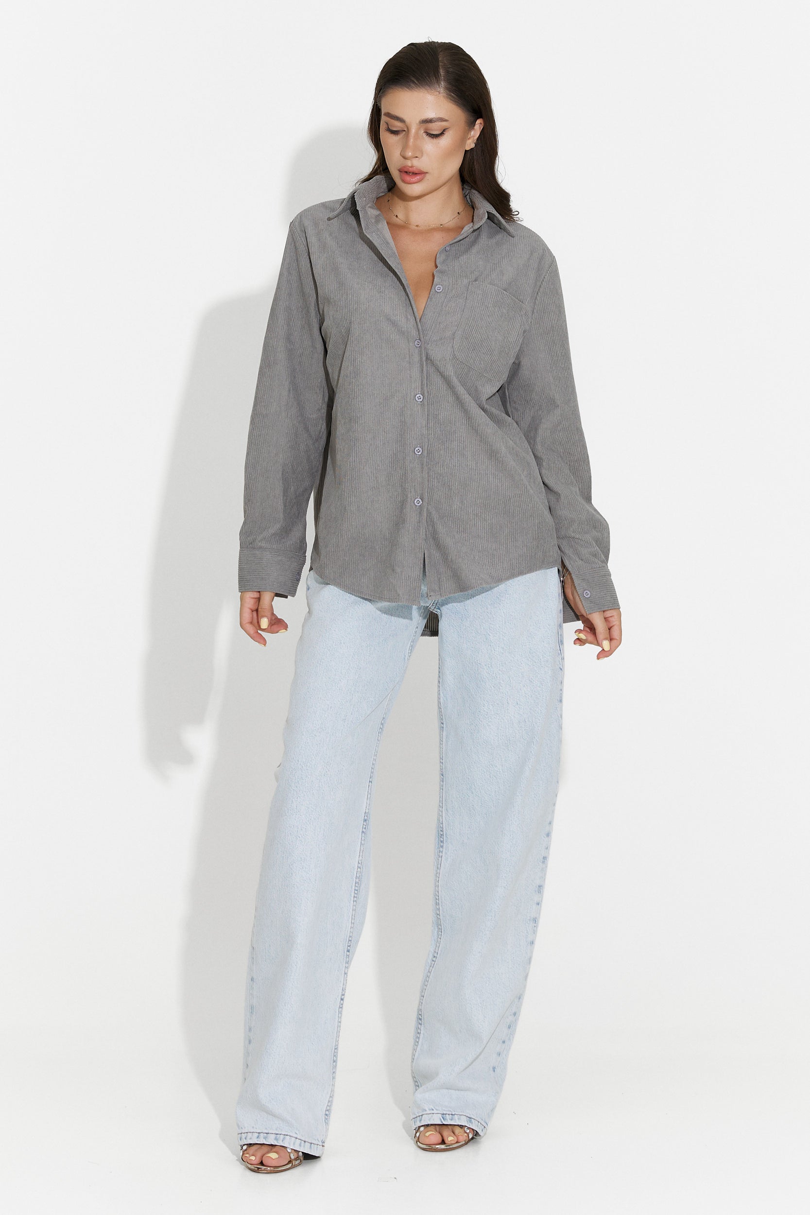 Women's casual gray shirt Deliora Bogas
