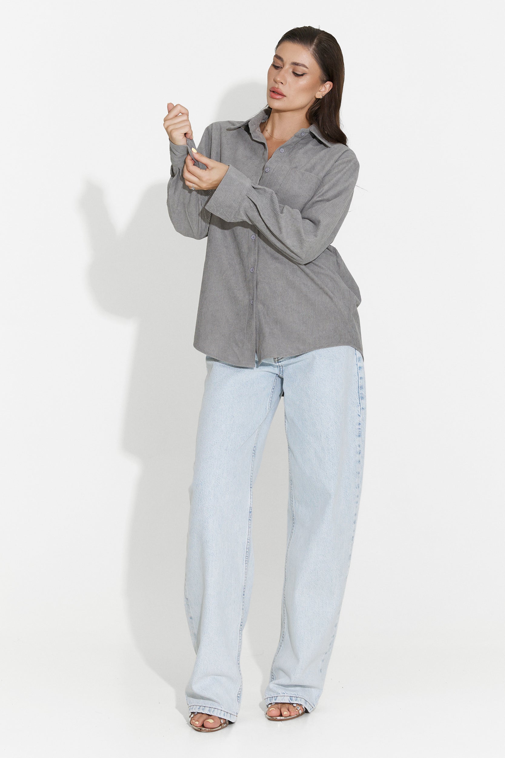 Women's casual gray shirt Deliora Bogas