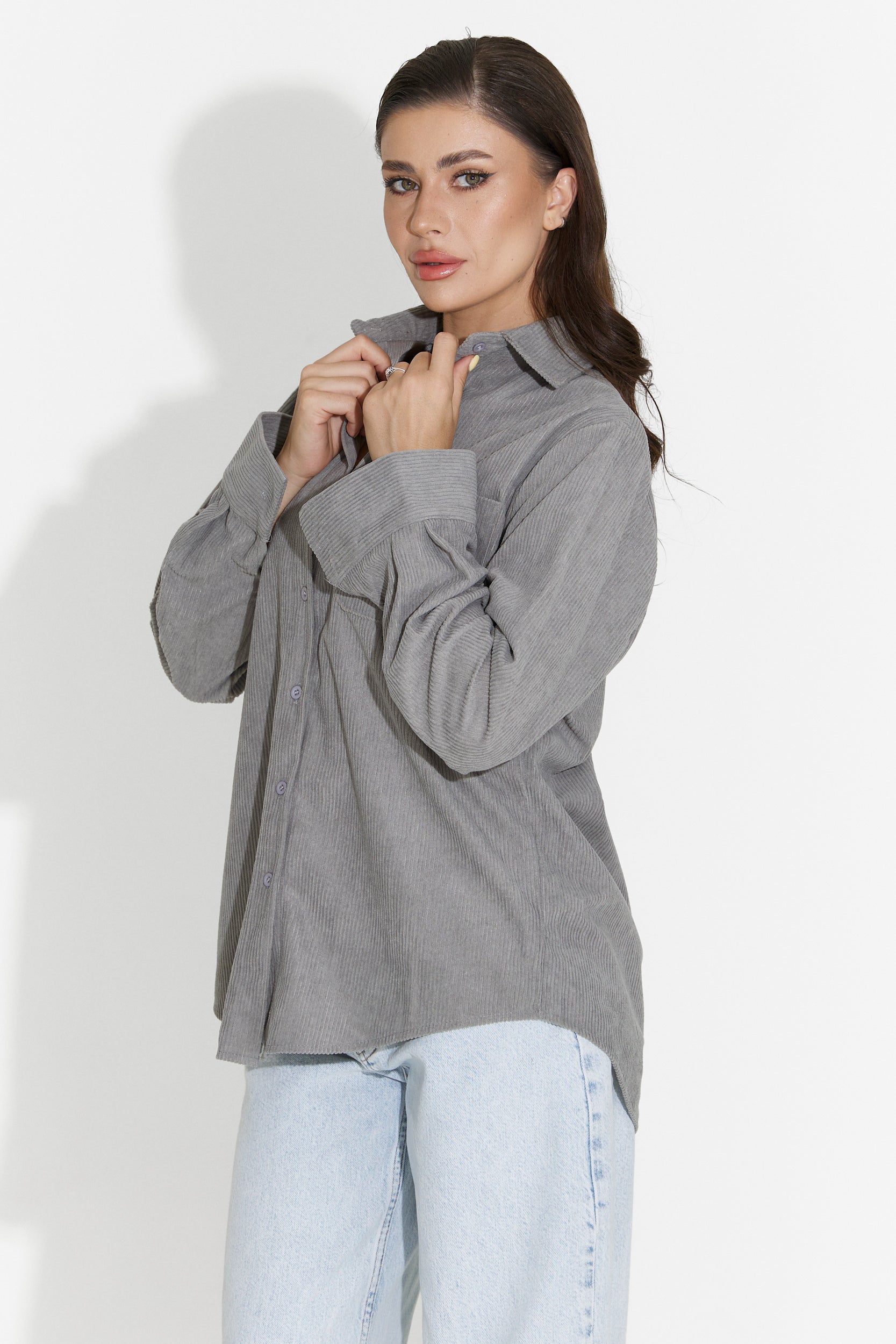 Women's casual gray shirt Deliora Bogas
