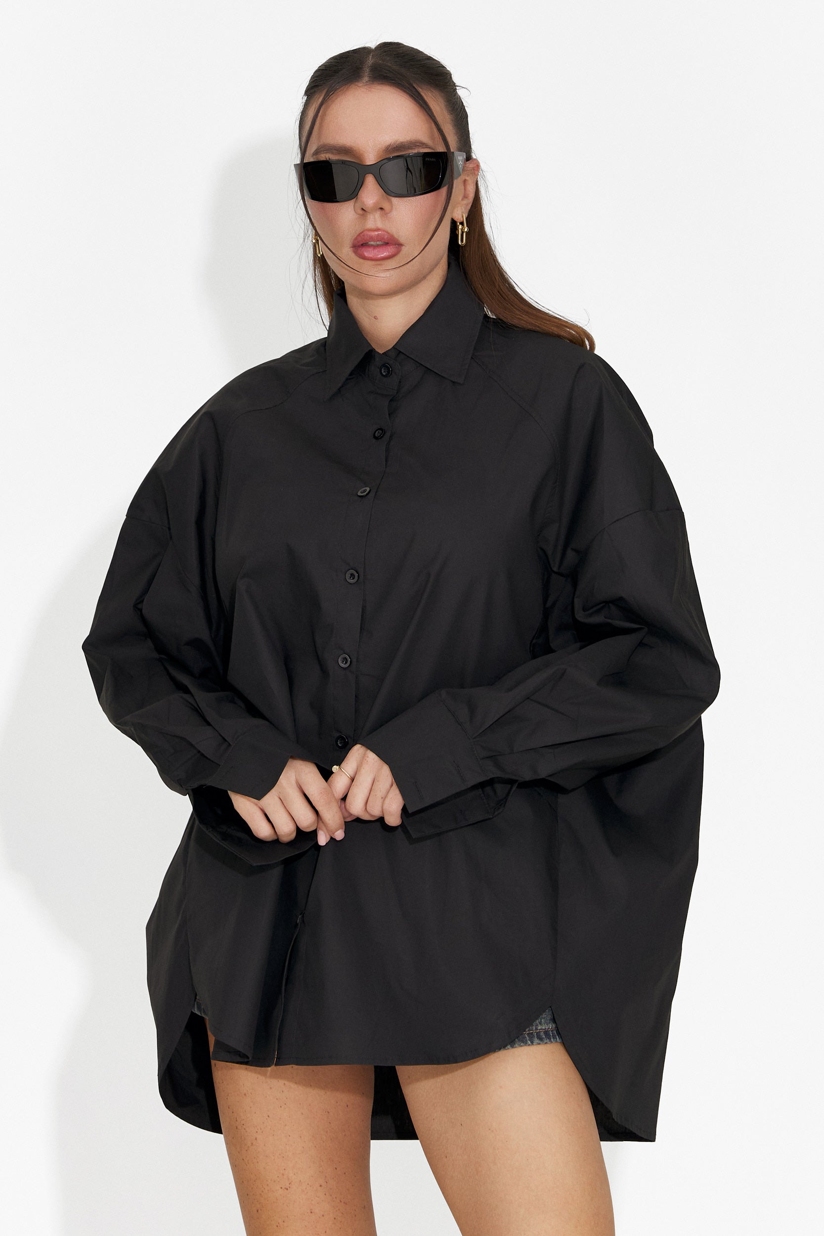 Camasa dama casual neagra Abrienda Bogas