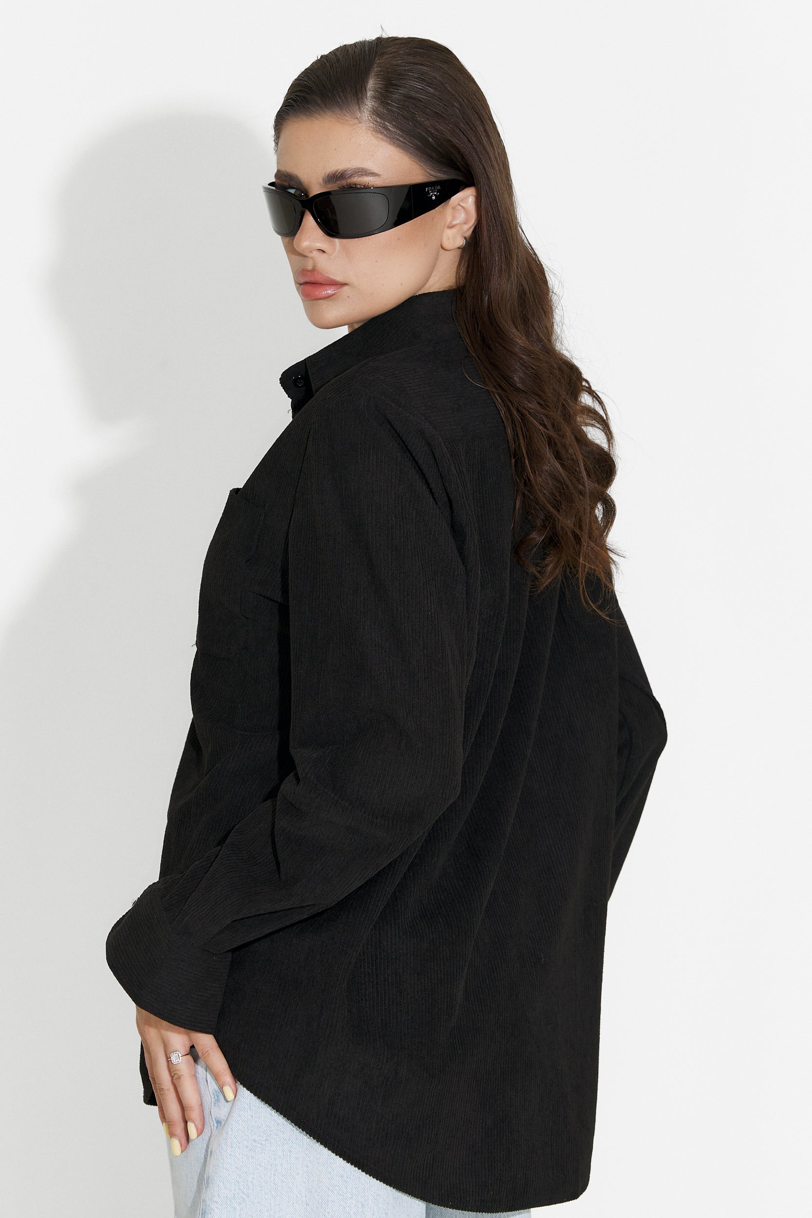 Women's casual black shirt Deliora Bogas
