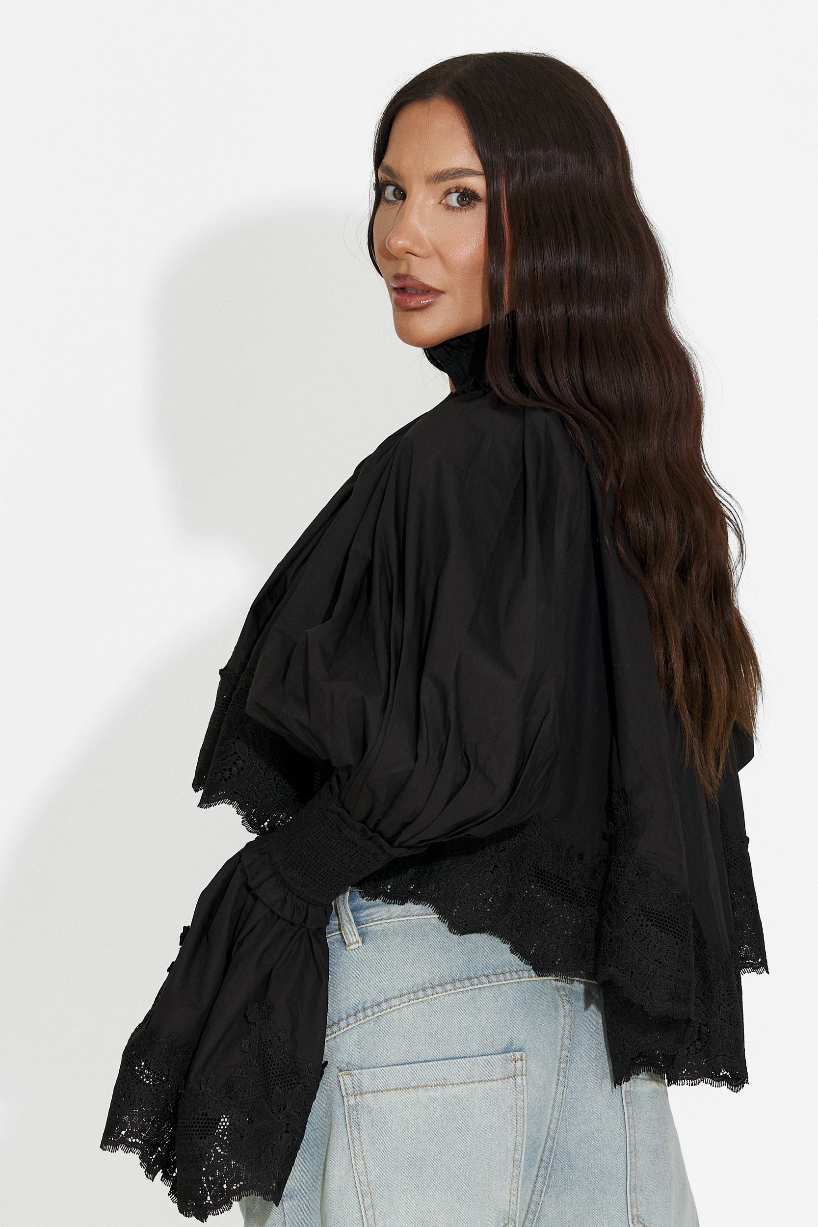 Camasa dama casual neagra Etihoma Bogas