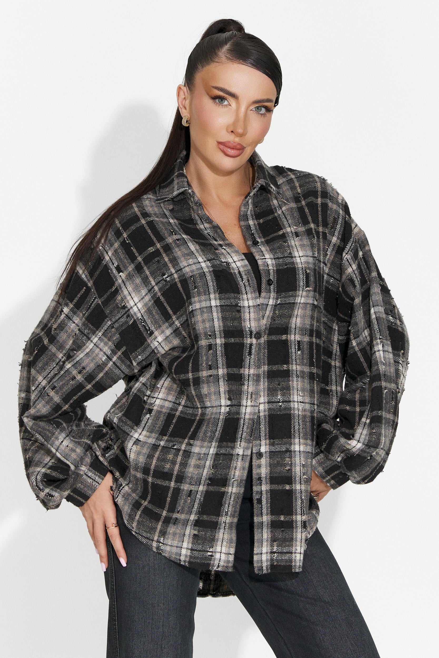 Women's casual black shirt Jasara Bogas