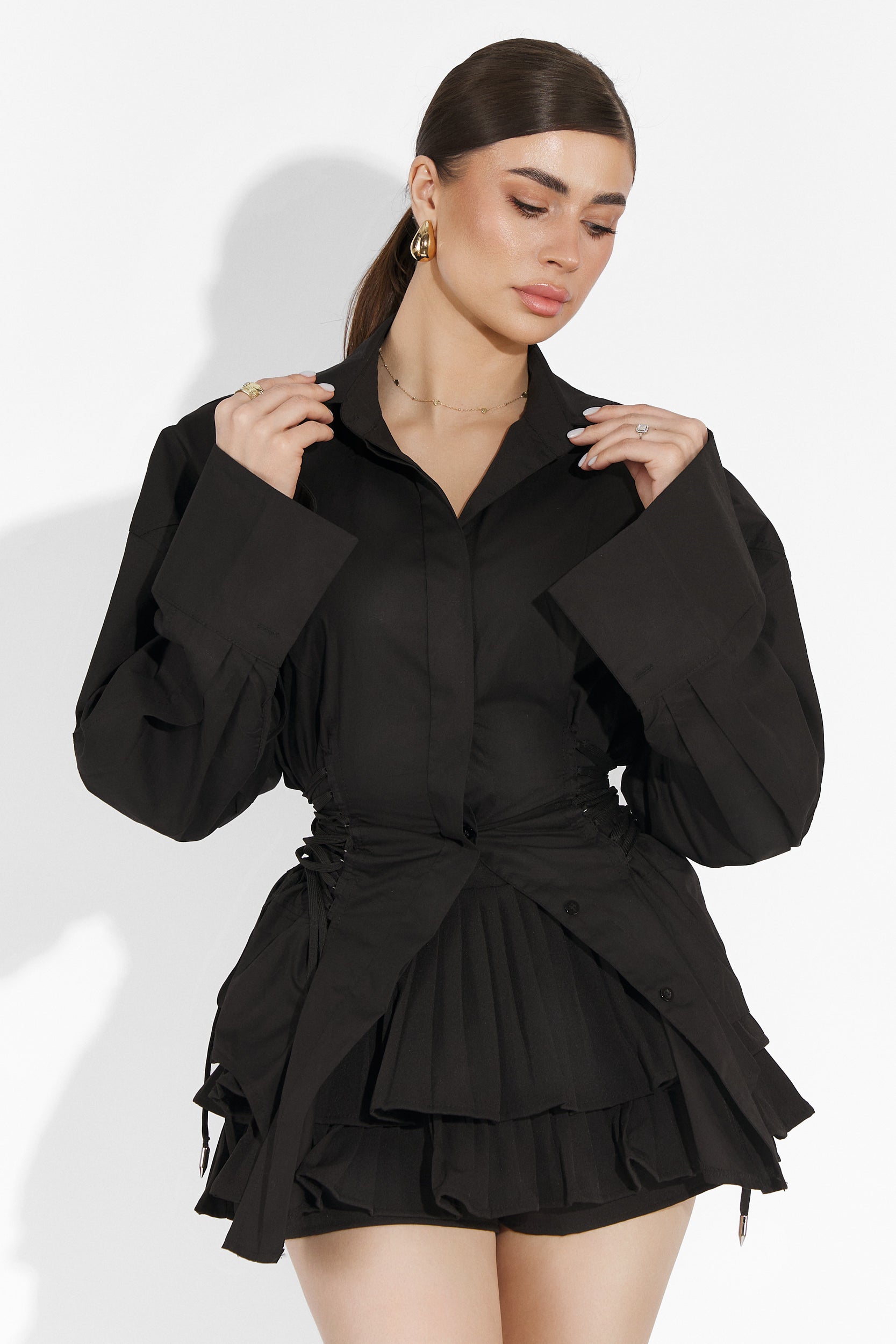 Camasa dama casual neagra Zolo Bogas