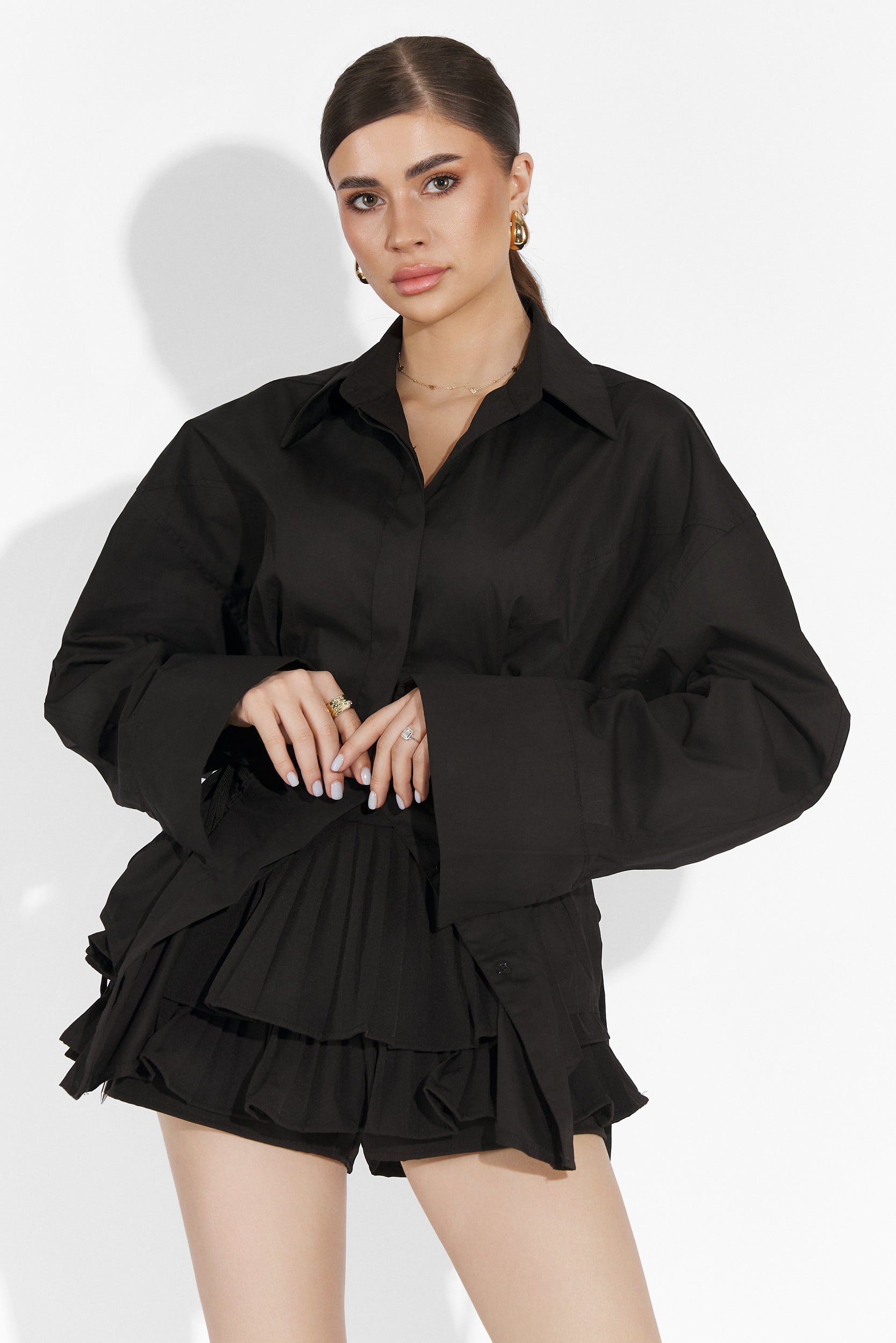 Camasa dama casual neagra Zolo Bogas