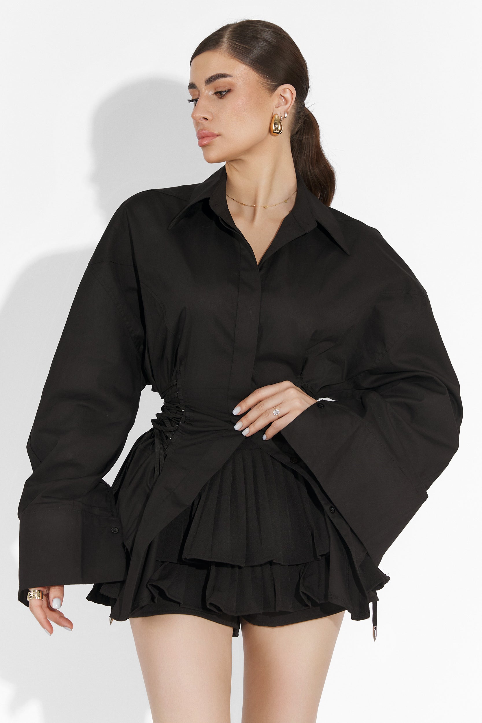 Camasa dama casual neagra Zolo Bogas