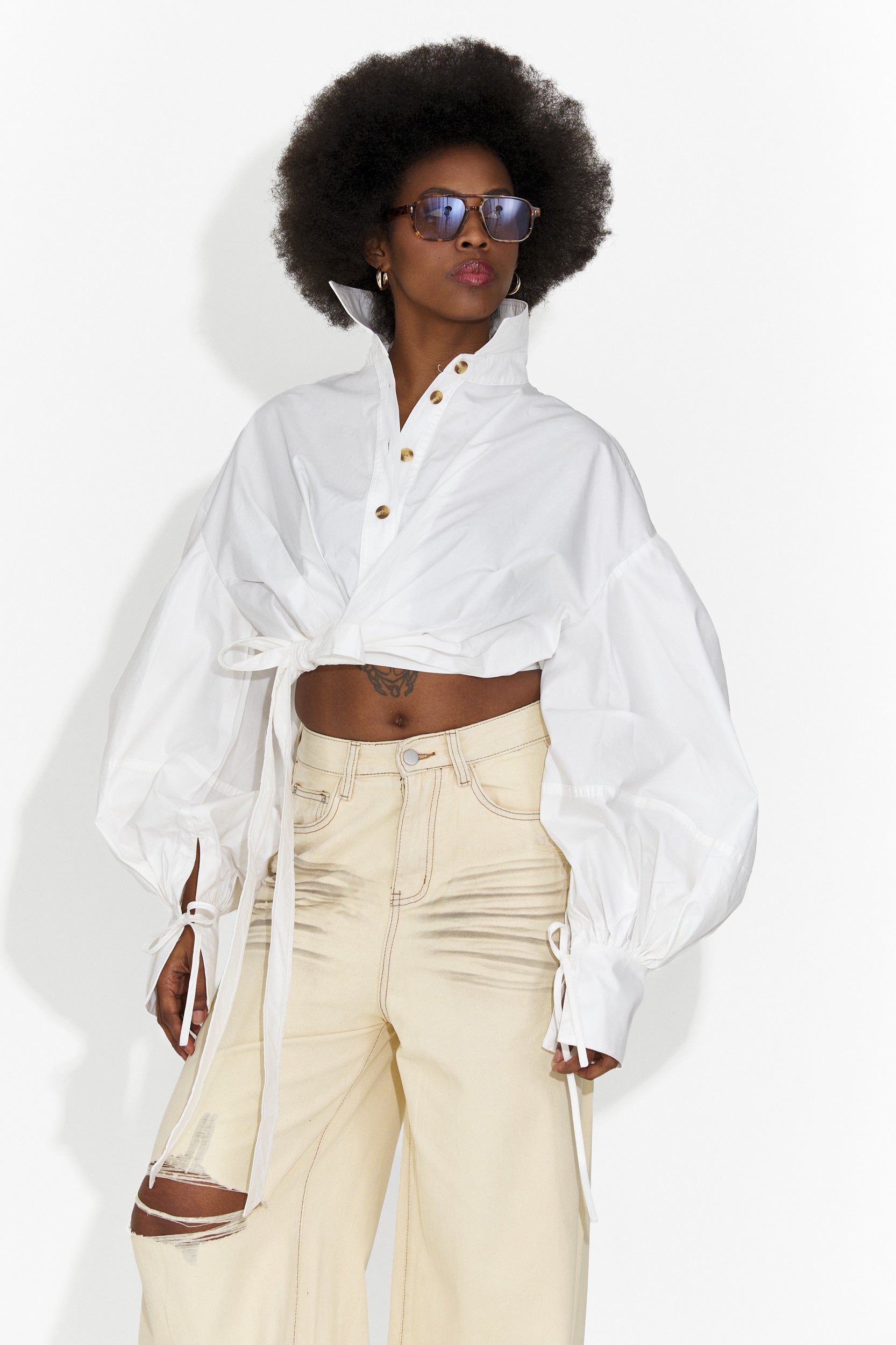 Camasa dama eleganta alba Janelia Bogas