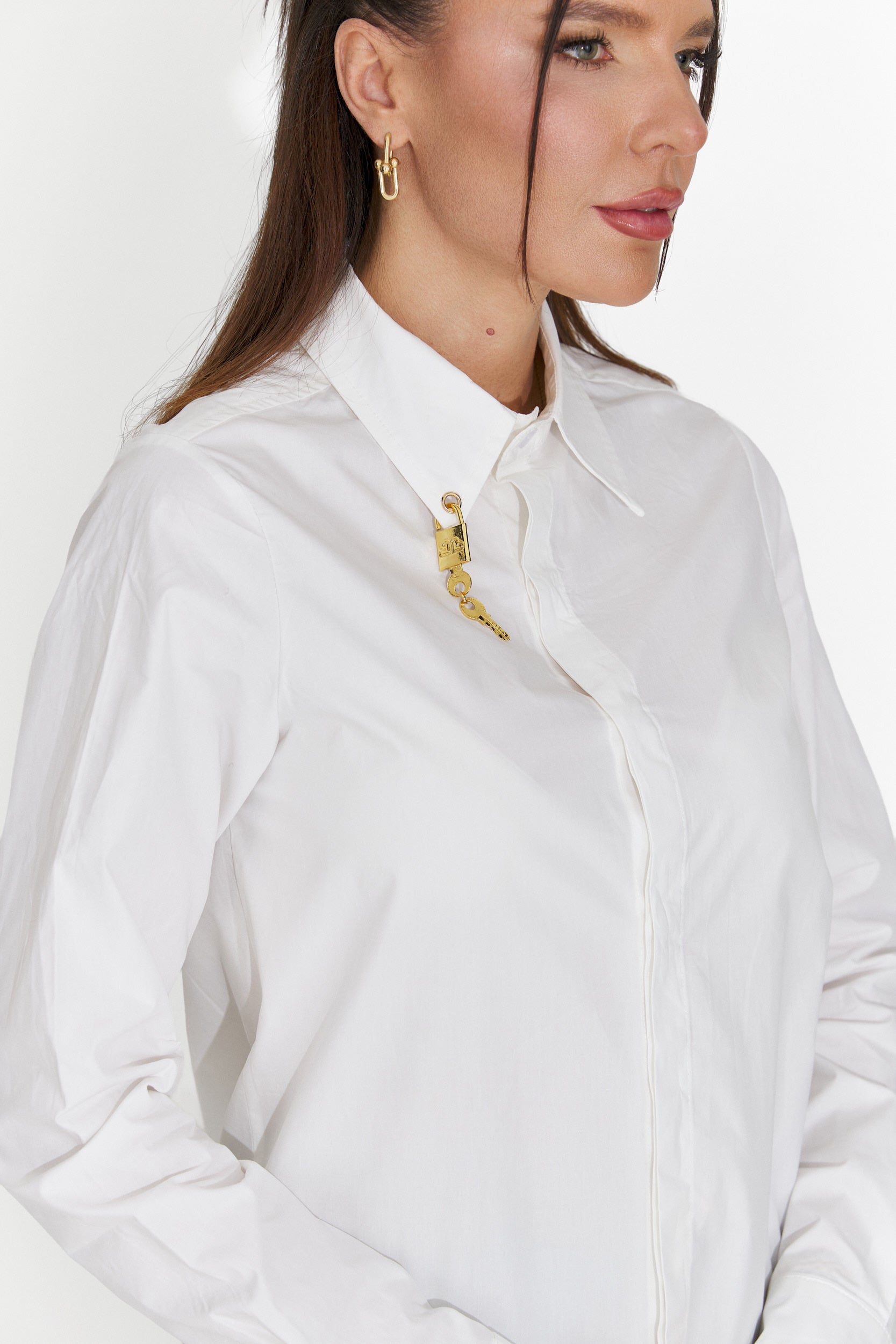 Camasa dama eleganta alba Jetie Bogas