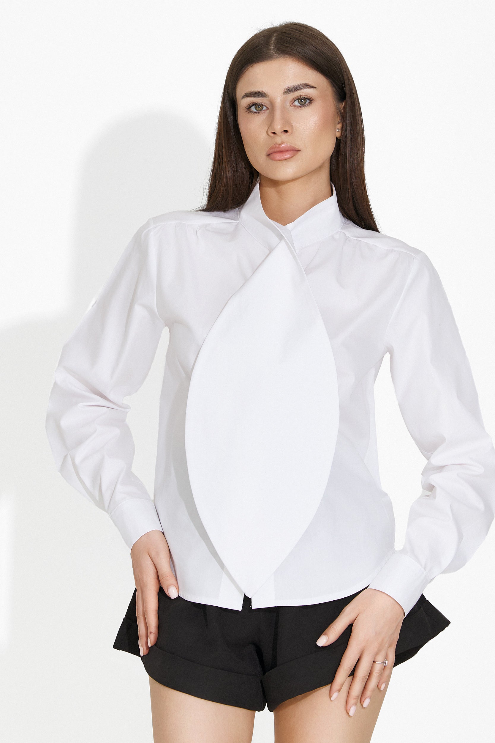Elegant white women's shirt Pamila Bogas