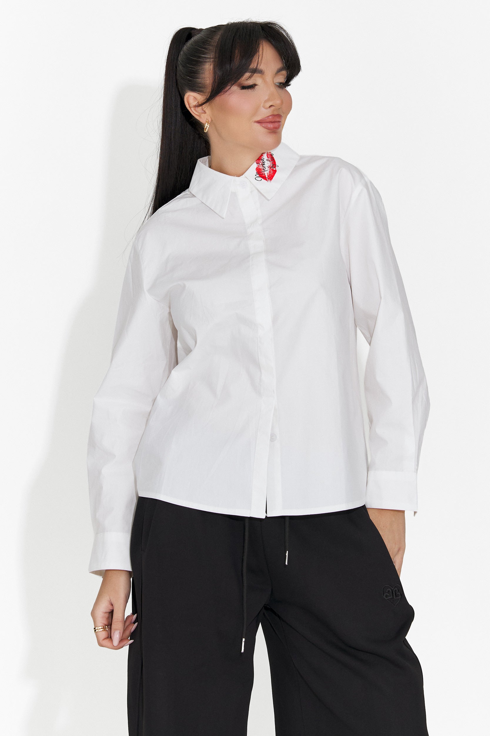 Camasa dama eleganta alba Sienara Bogas