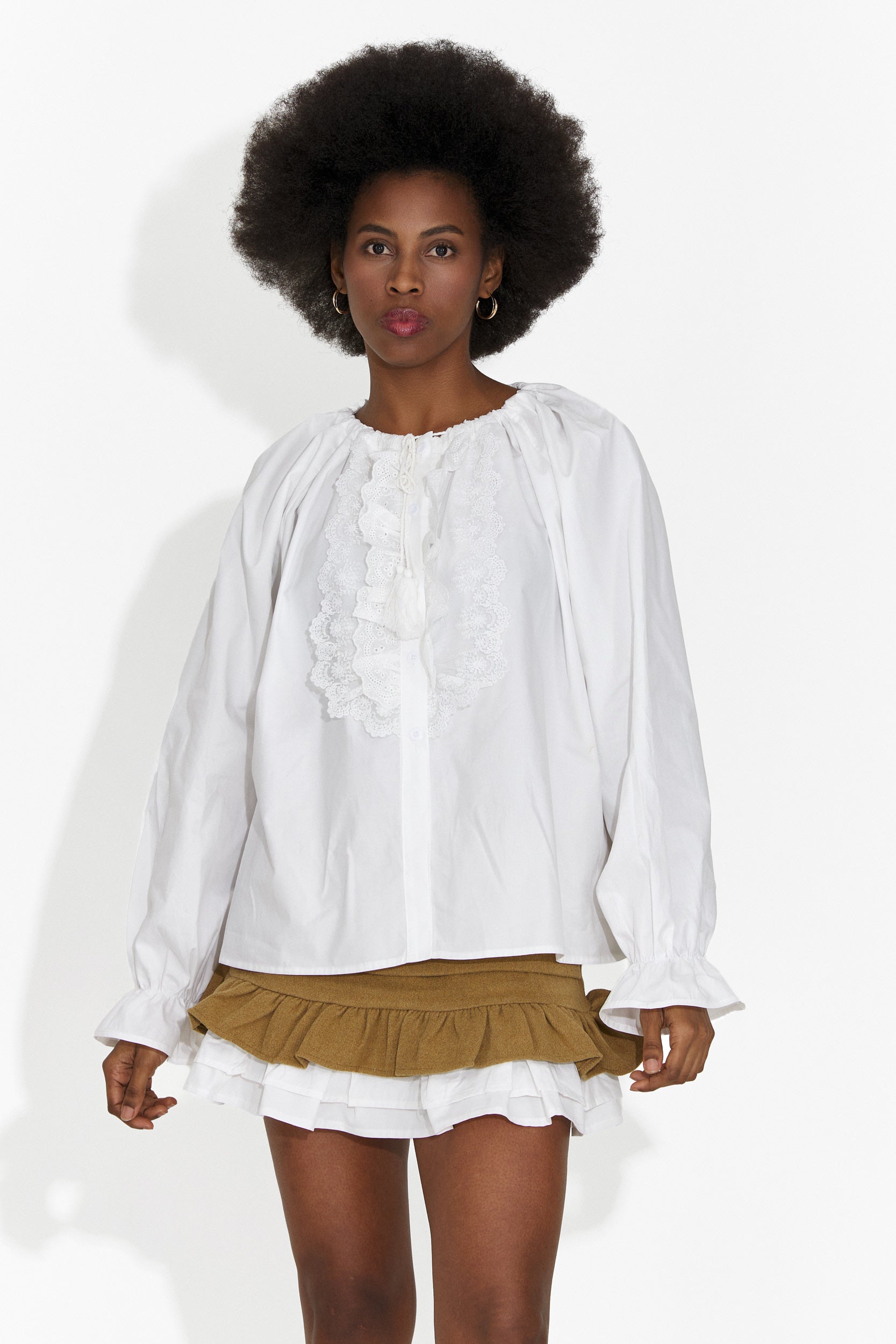 Camasa dama eleganta alba Zeneda Bogas