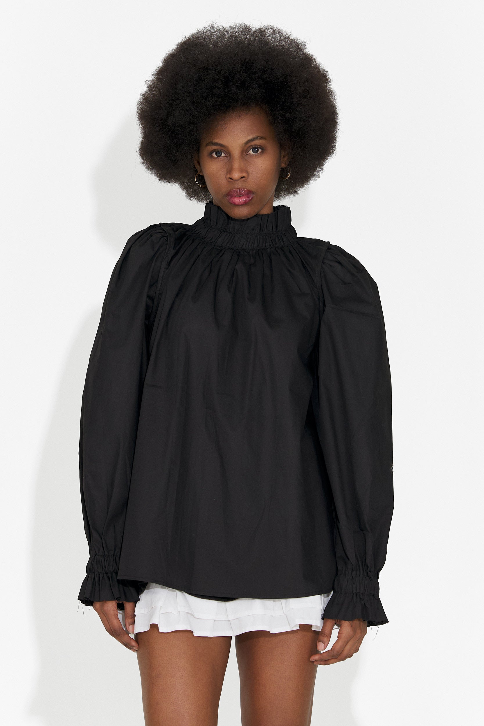 Camasa dama eleganta neagra Floriana Bogas