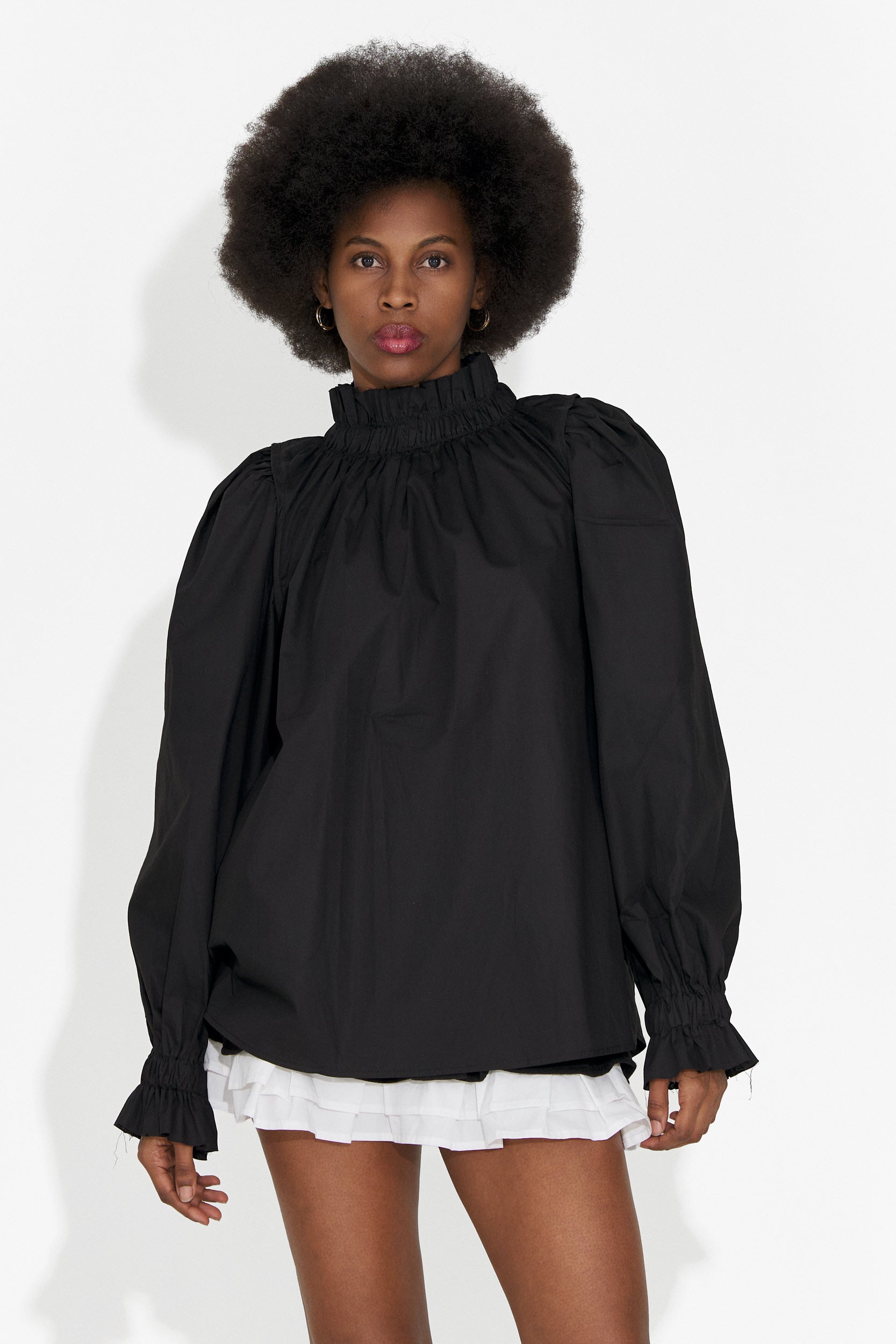 Camasa dama eleganta neagra Floriana Bogas