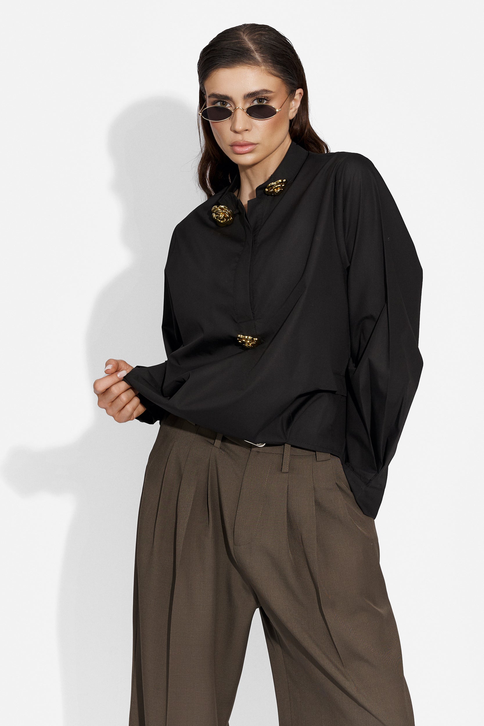 Ladies elegant black shirt Graciela Bogas