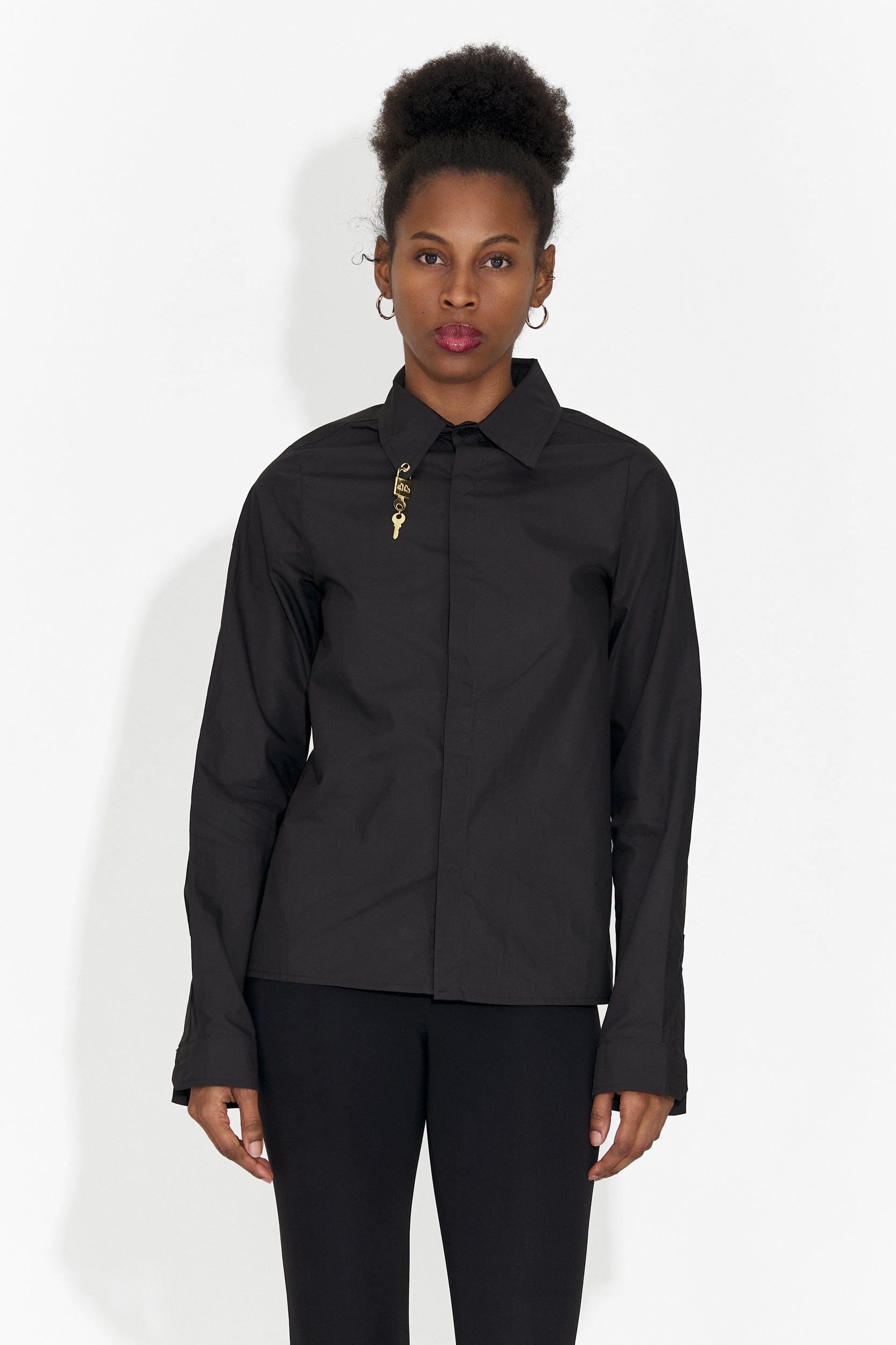 Camasa dama eleganta neagra Jetie Bogas