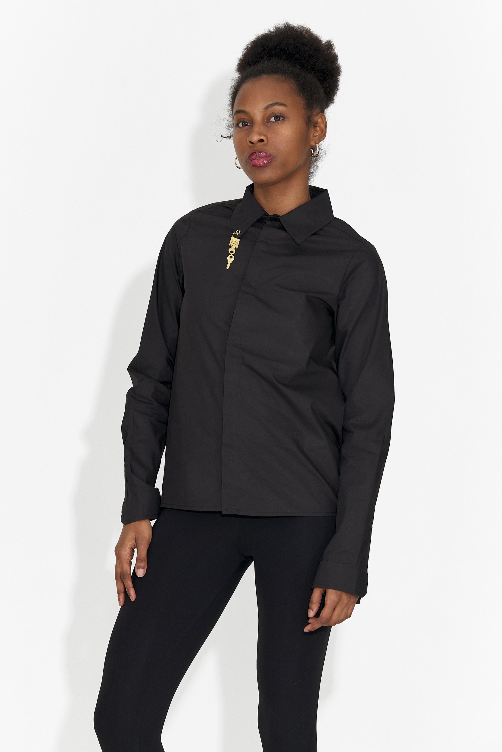 Camasa dama eleganta neagra Jetie Bogas