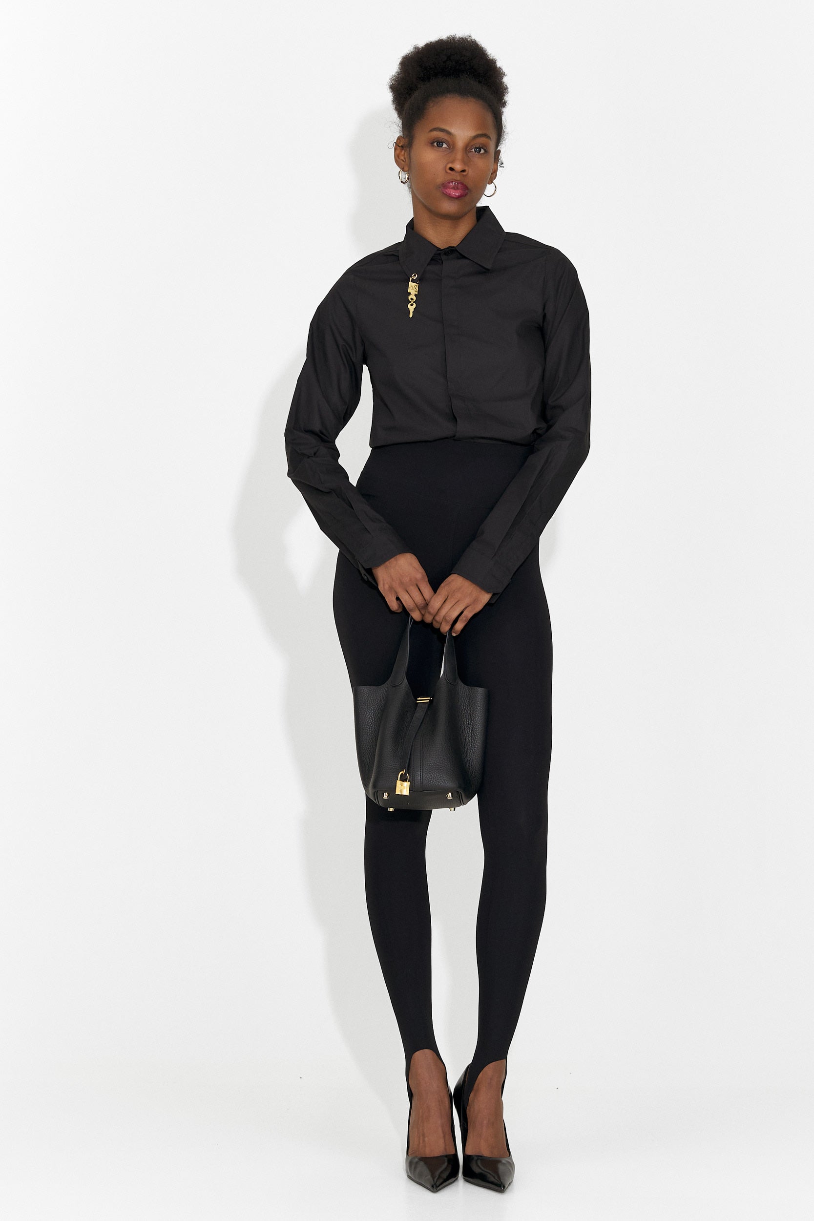 Camasa dama eleganta neagra Jetie Bogas