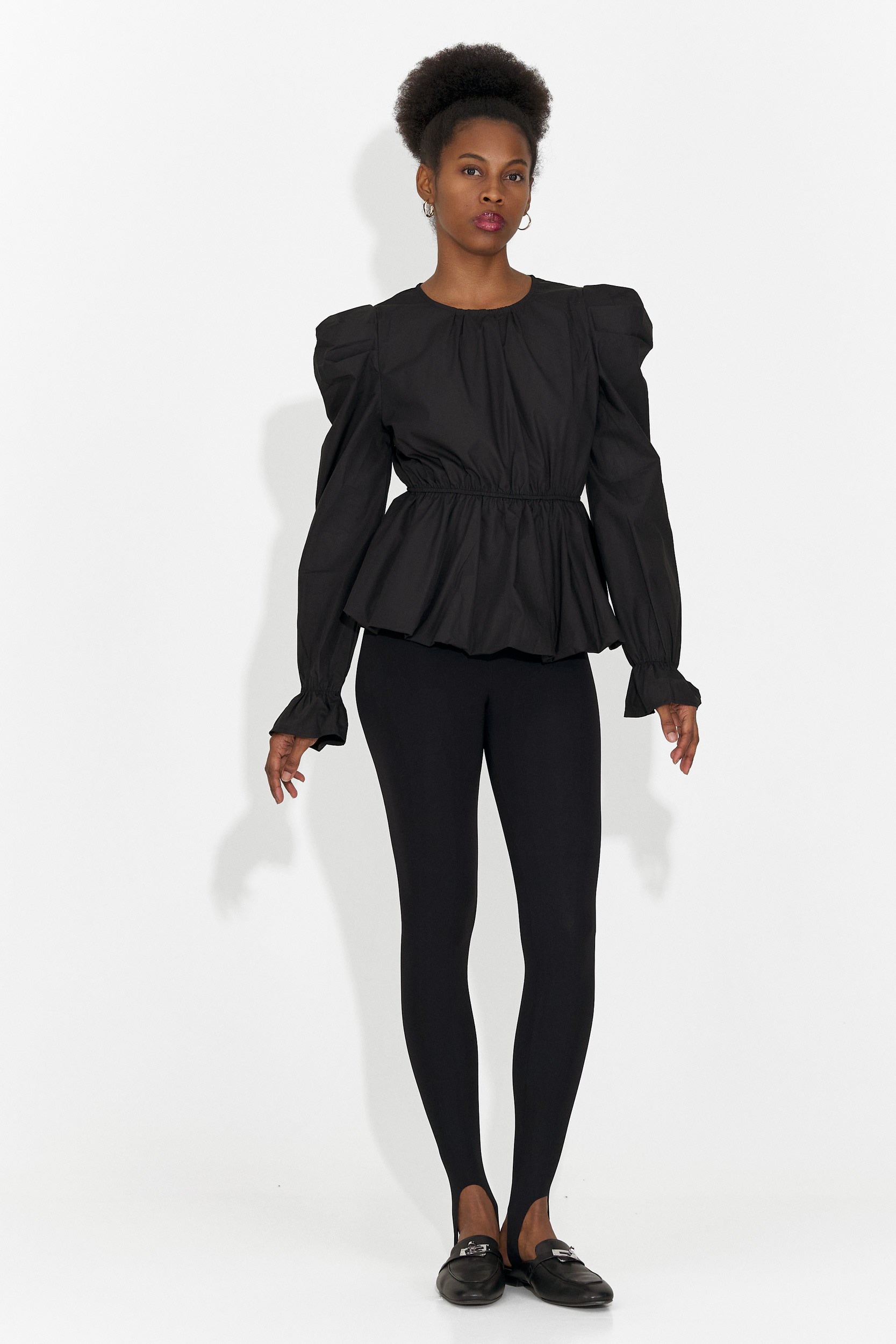 Camasa dama eleganta neagra Lindalia Bogas