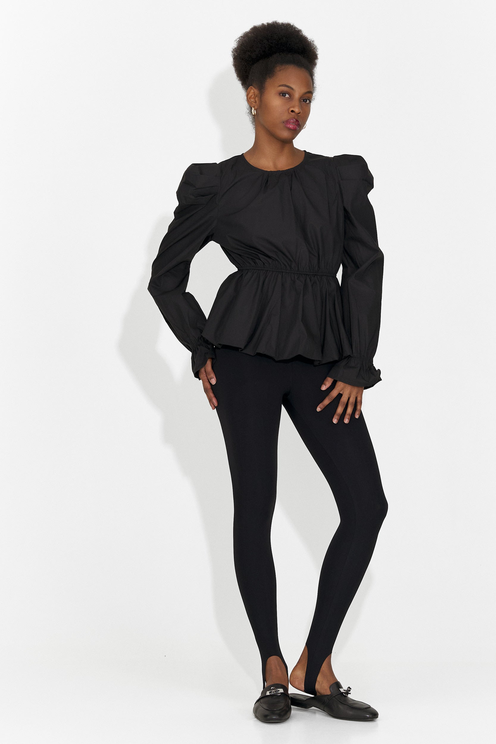 Camasa dama eleganta neagra Lindalia Bogas