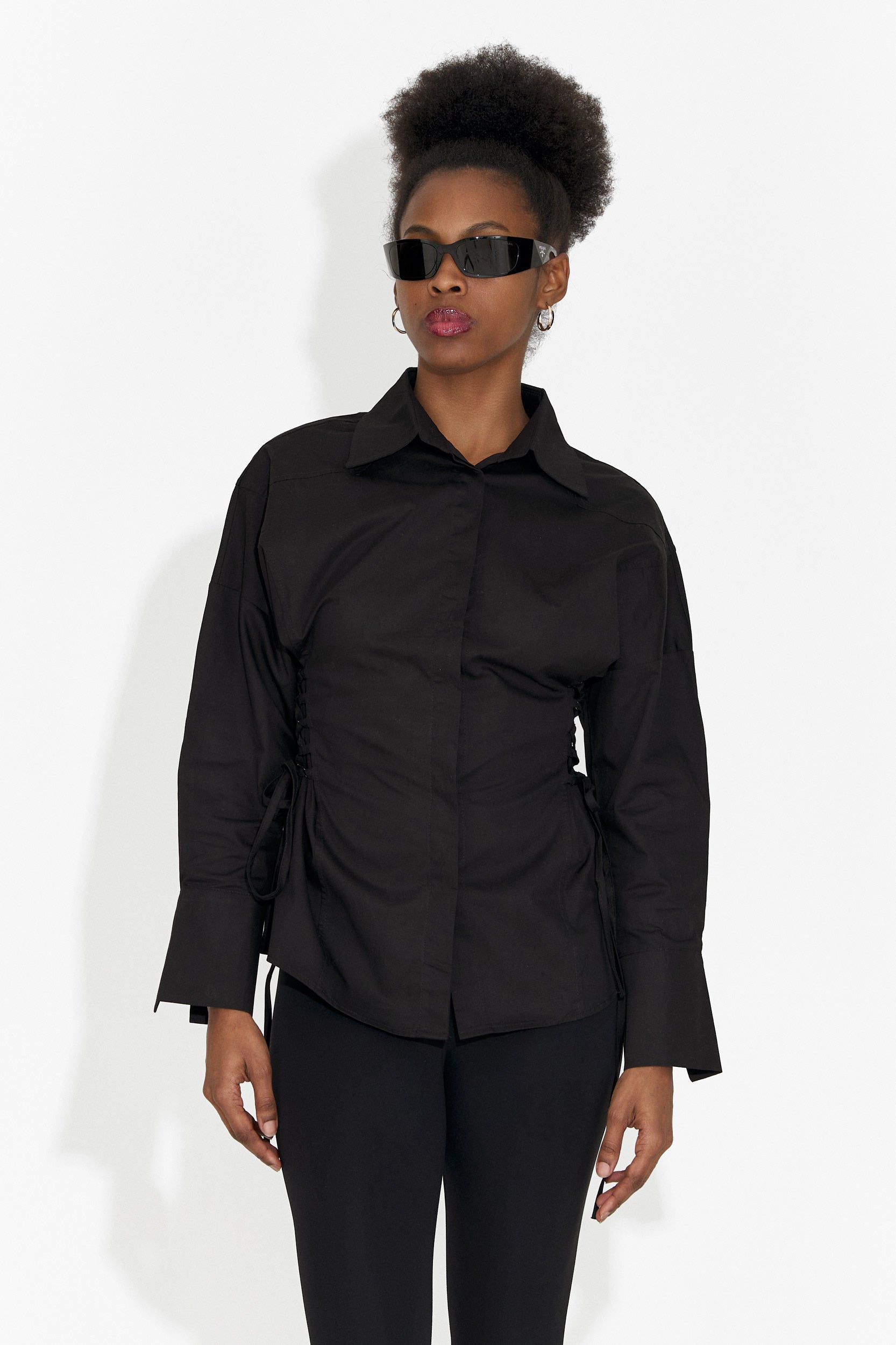 Camasa dama eleganta neagra Sivelia Bogas