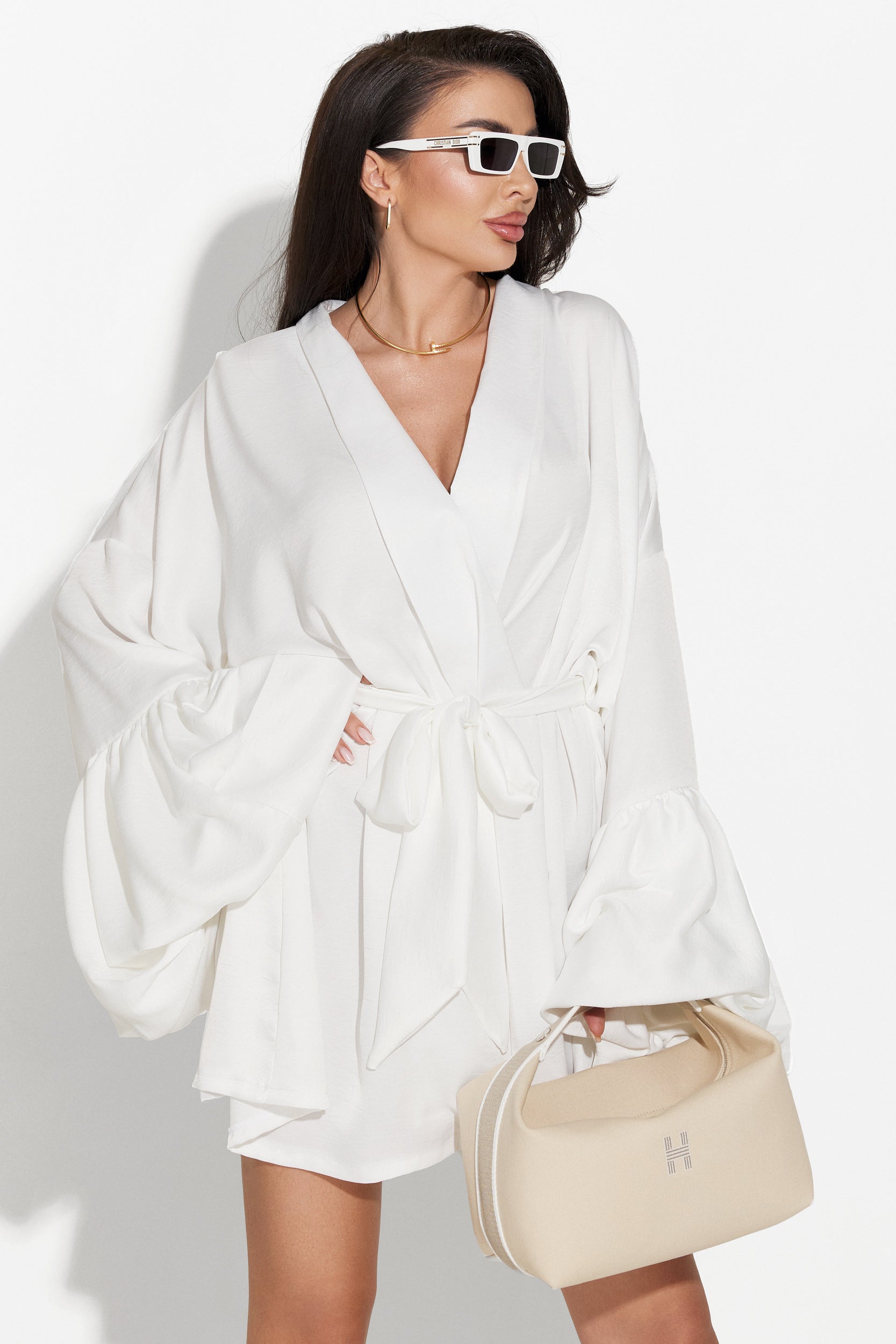 Ladies casual white cardigan Semelia Bogas