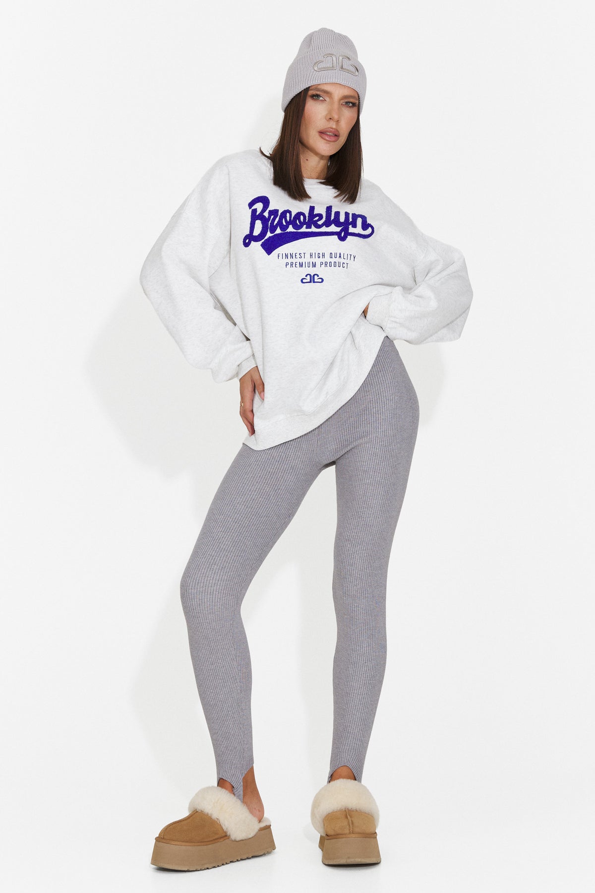 Colanti casual gri Travinoria Bogas