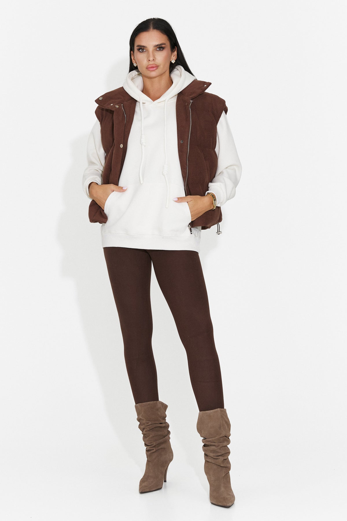 Colanti casual maro Crunivila Bogas