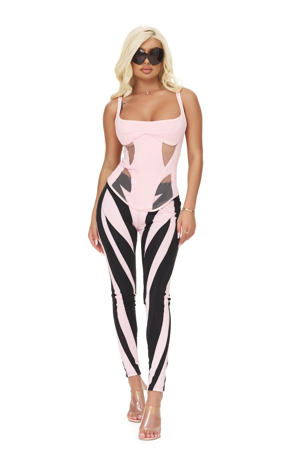 Colanti dama eleganti lycra roz Yemila Bogas