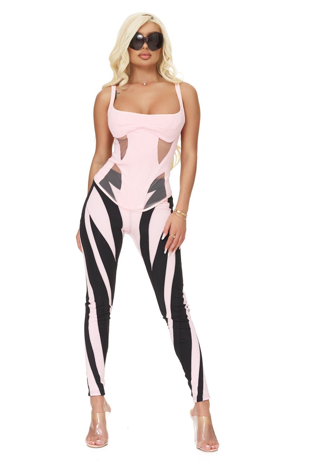 Colanti dama eleganti lycra roz Yemila Bogas