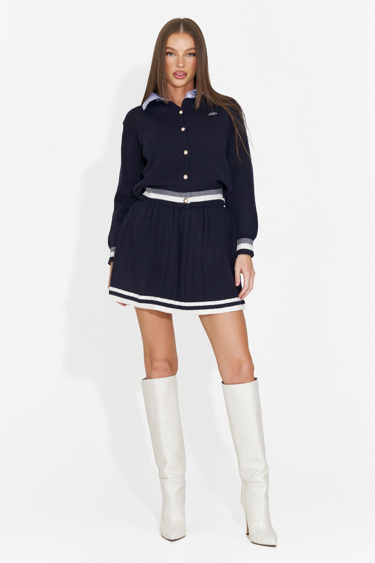 Compleu casual bleumarin Glvioura Bogas