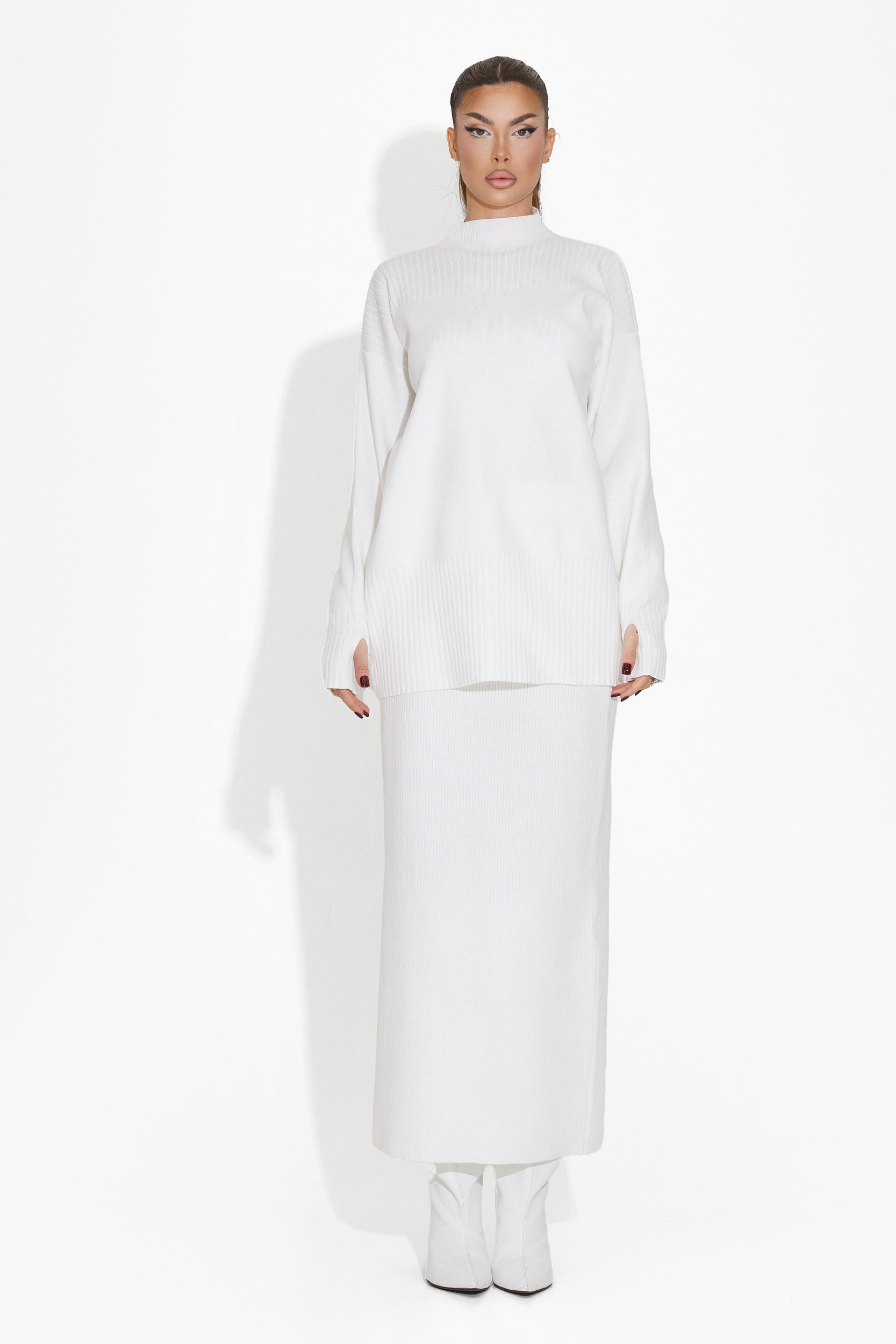 Women's white skirt suit Zekera Bogas