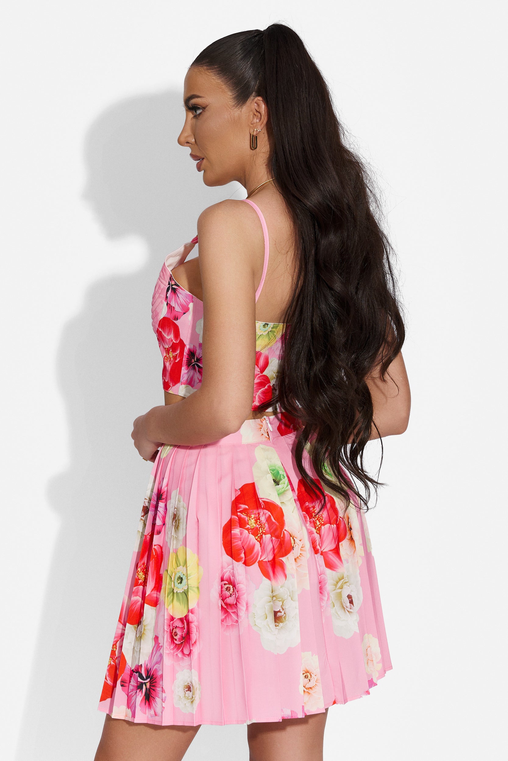 Gestamin Bogas casual elegant pink ladies skirt suit