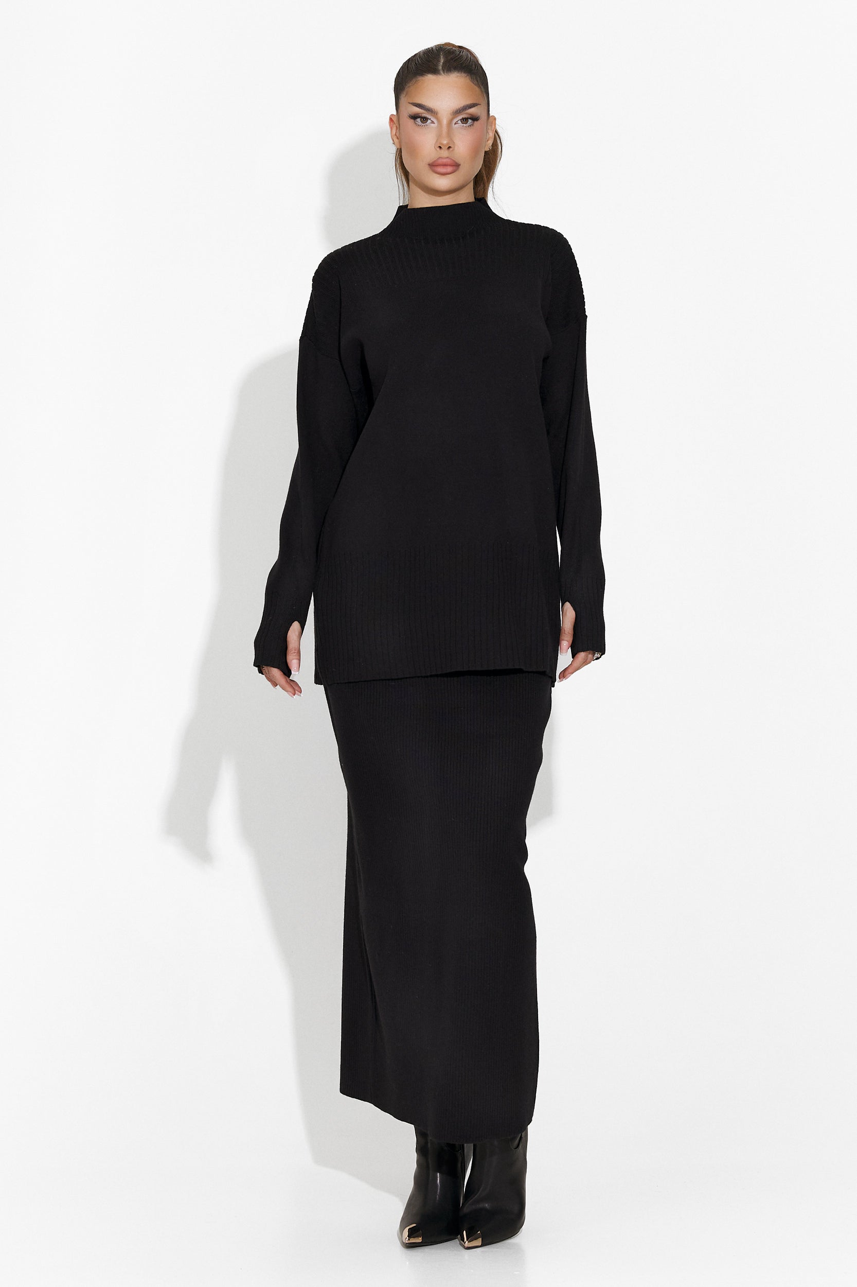 Women's black skirt suit Zekera Bogas